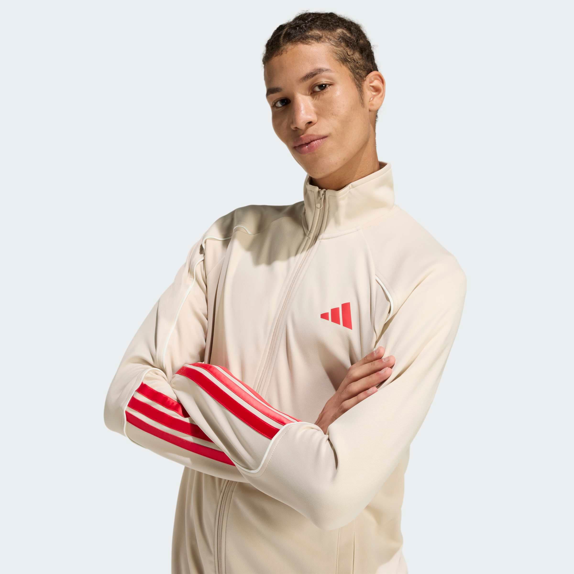 adidas Sportswear Trainingsanzug »STADIUM 3-STREIFEN« 2 tlg. zweiteiliges Set aus Jacke und Hose, aus leichtem Polyester