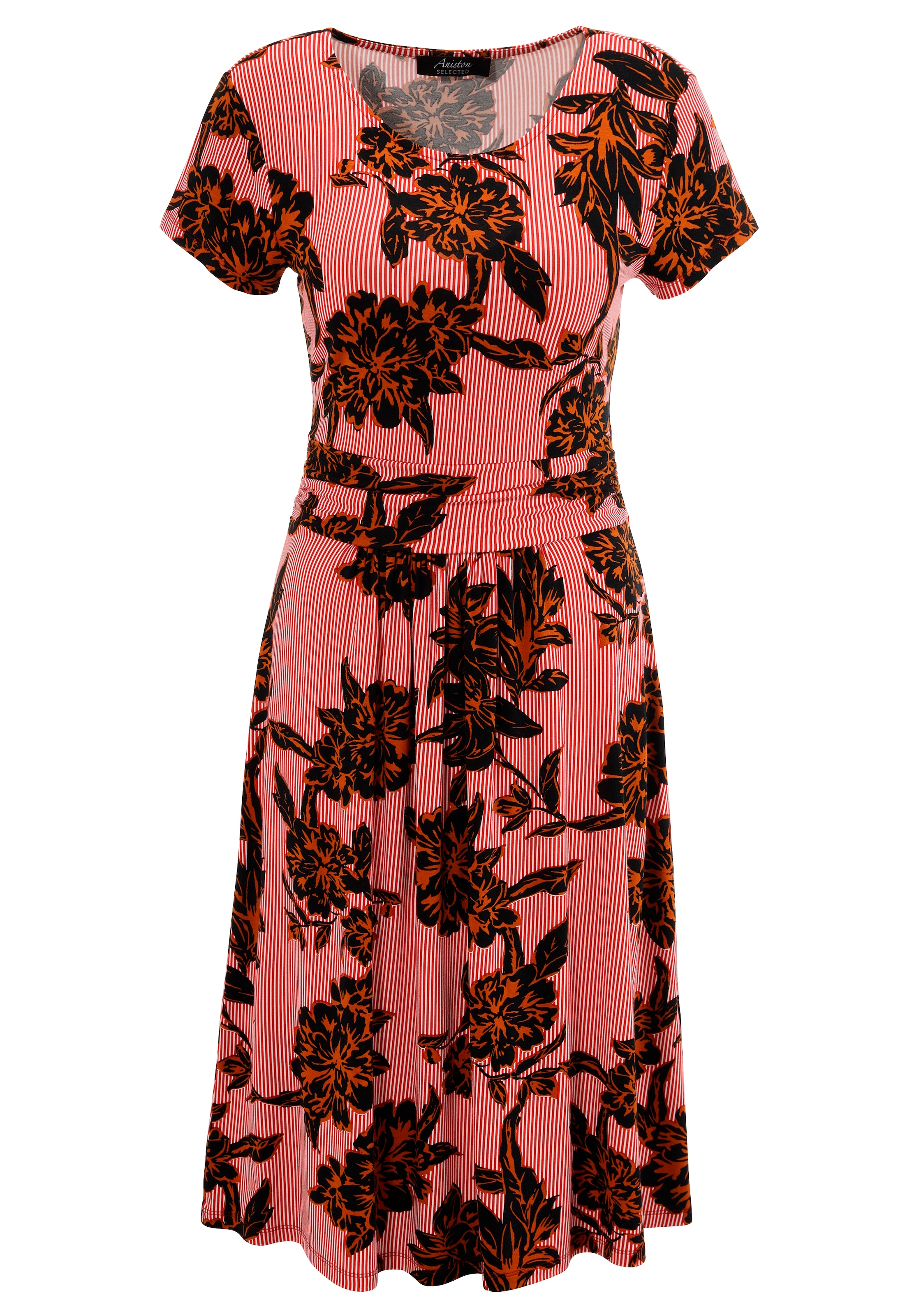 Aniston SELECTED Sommerkleid, mit abstrakter Blüten- und Blättermusterung - NEUE KOLLEKTION