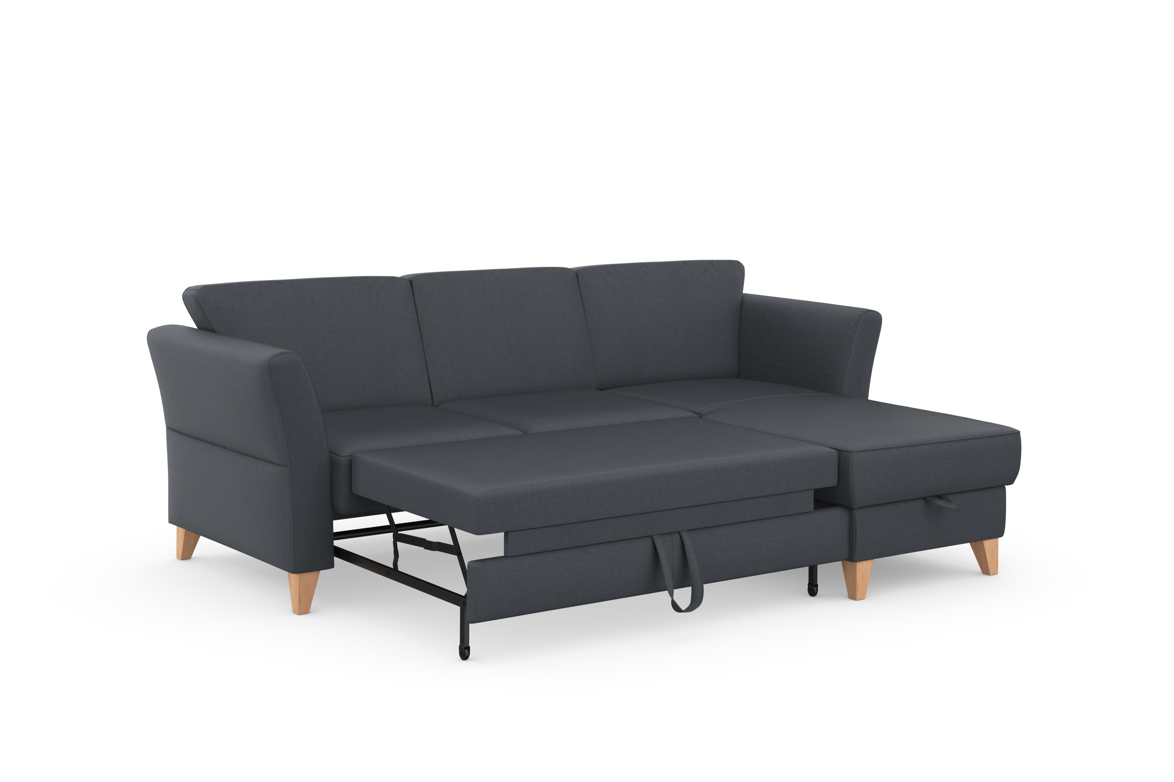 sit&more Ecksofa »Visby L-Form«, Wahlweise mit Bettfunktion und Bettkasten, frei im Raum stellbar