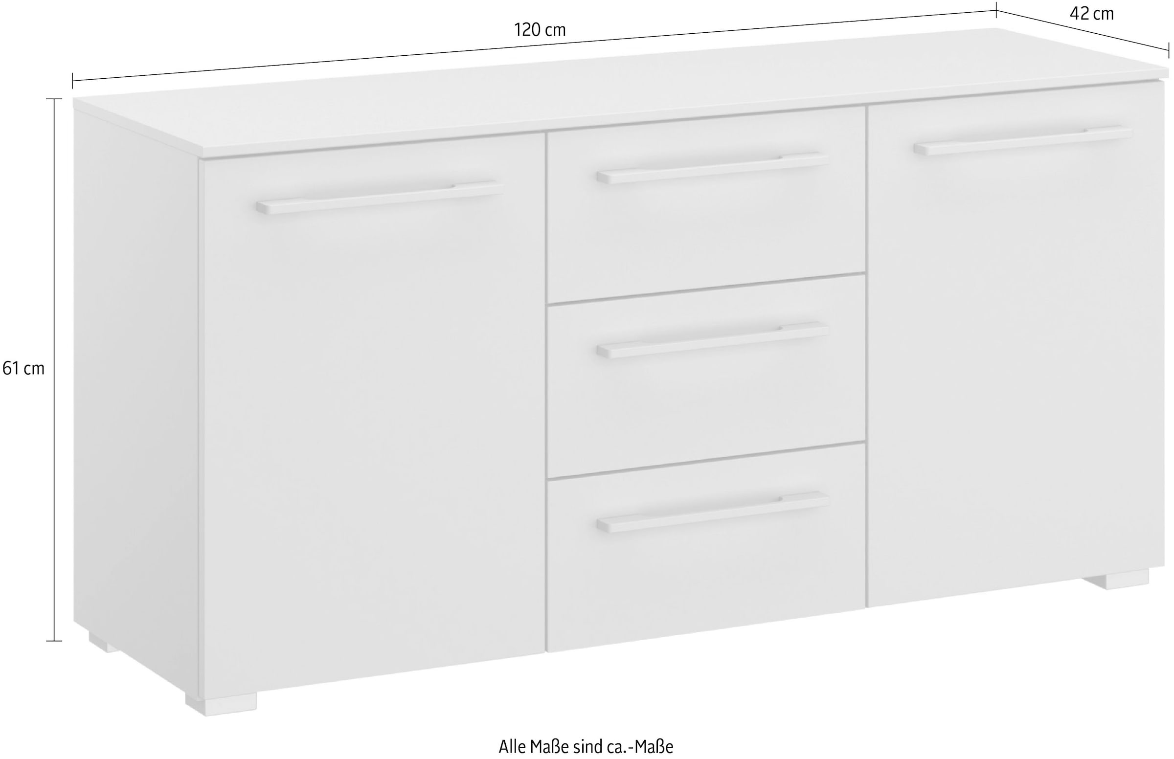 rauch Kombikommode »Skat Pure«, mit 1 Tür und 4 Schubladen in puristischem Design
