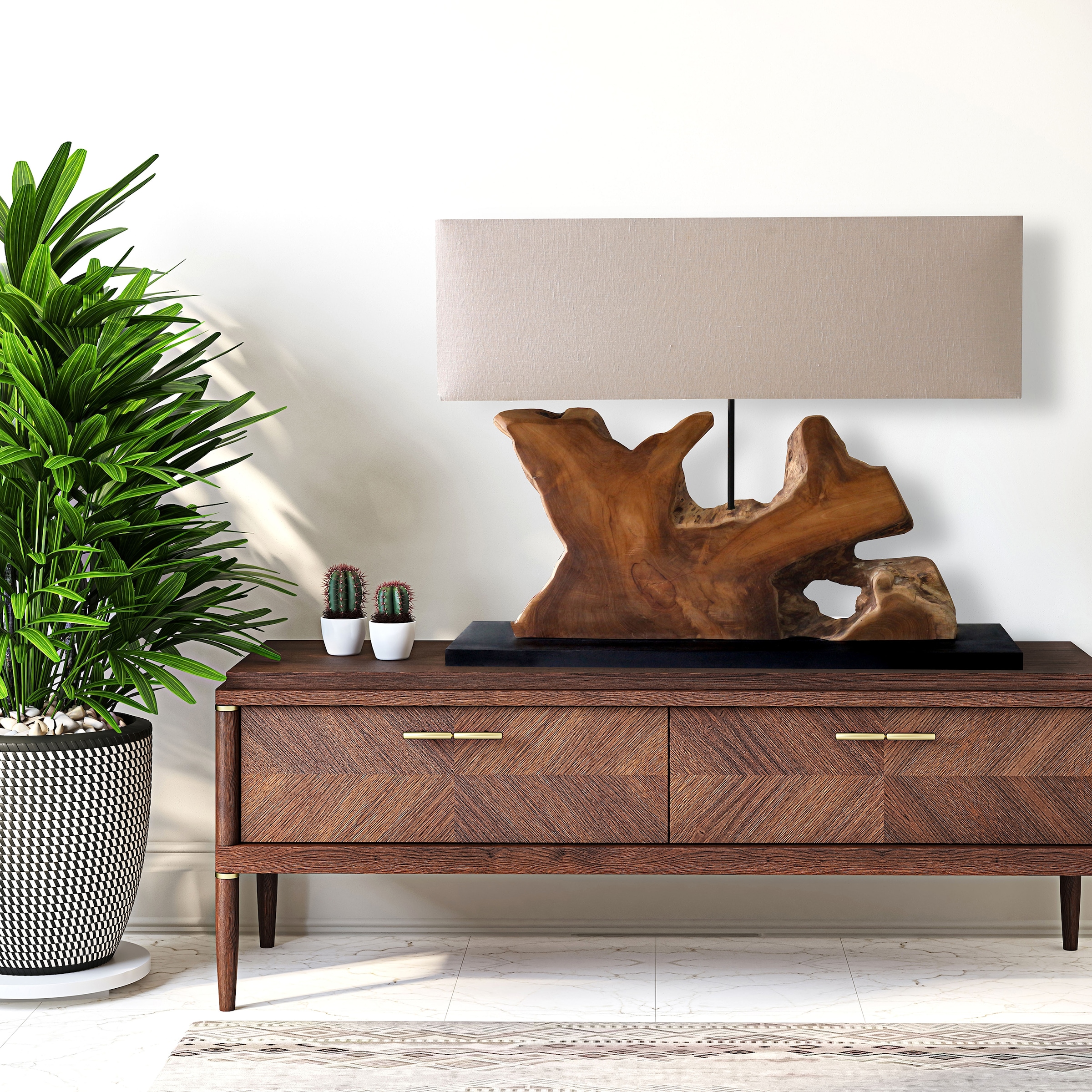 SalesFever Tischleuchte »Treibholz« E27 1 Stk. handgefertigt