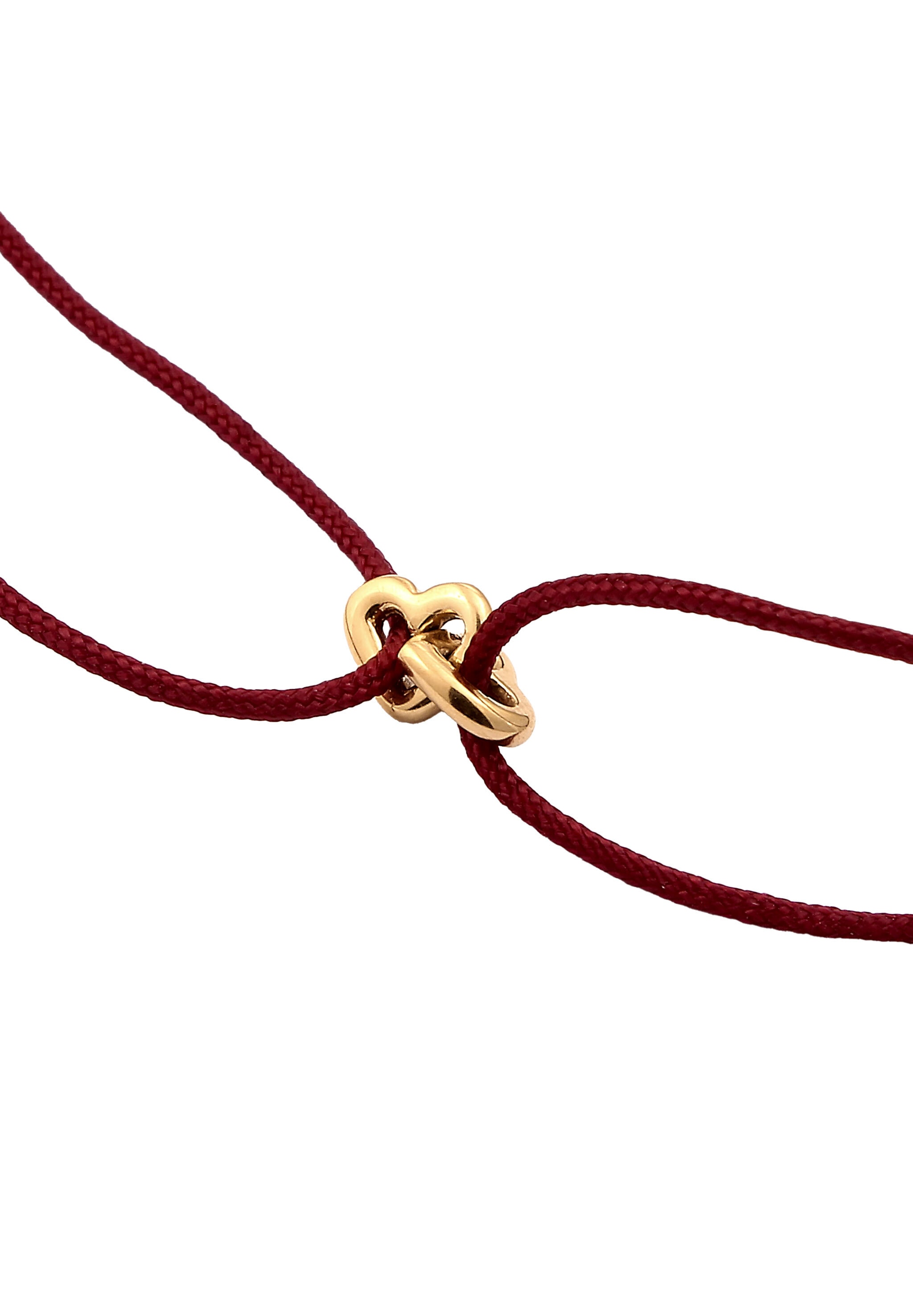 Elli Armkette »Armband Nylon mit Herz 925 Sterling Silber«