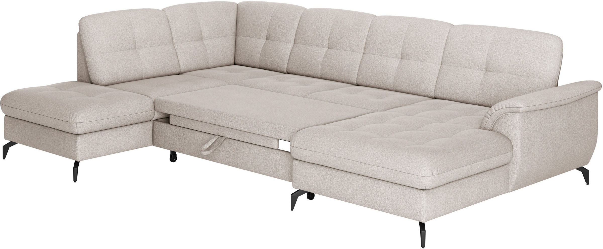 sit&more Wohnlandschaft »Zora U-Form«, wahlweise mit Bettfunktion und Bettkasten