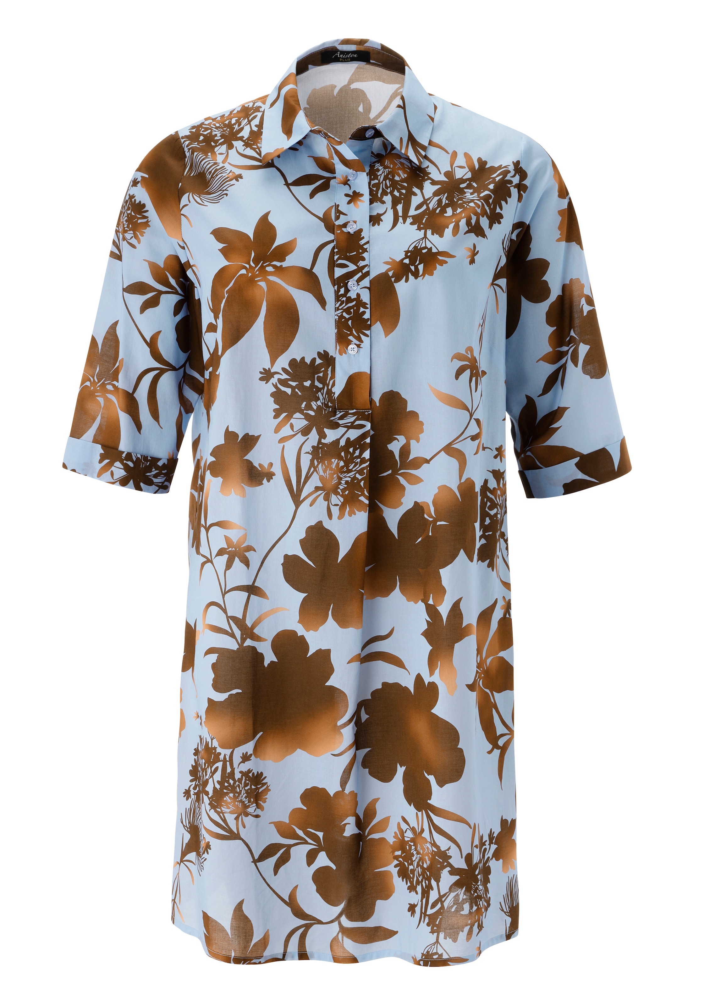 Aniston PLUS Hemdblusenkleid aus reine Baumwolle - NEUE KOLLEKTION