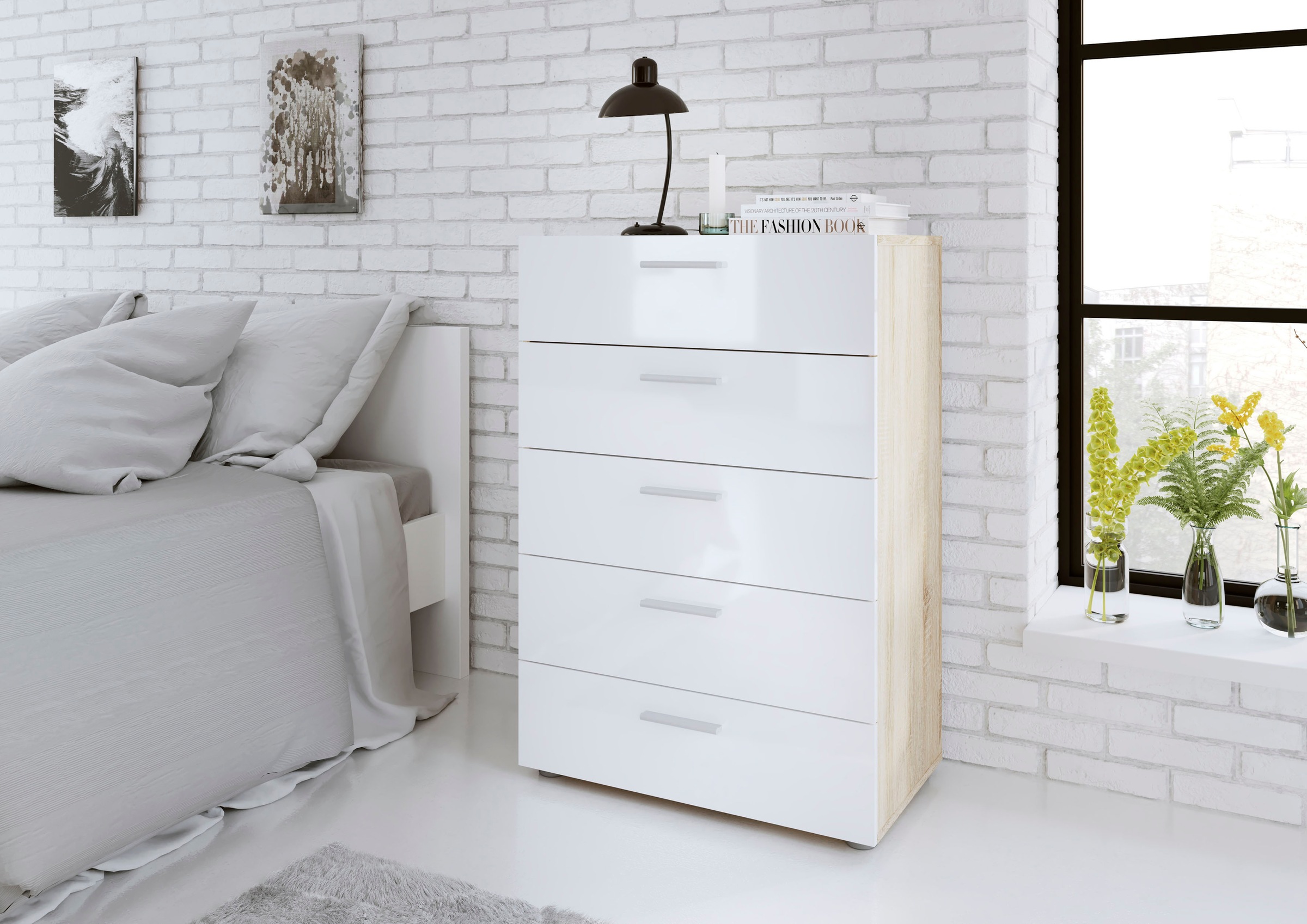 INOSIGN Kommode »Pepe Highboard«, Schubkastenkommode, Breite 70 cm, Höhe 102 cm