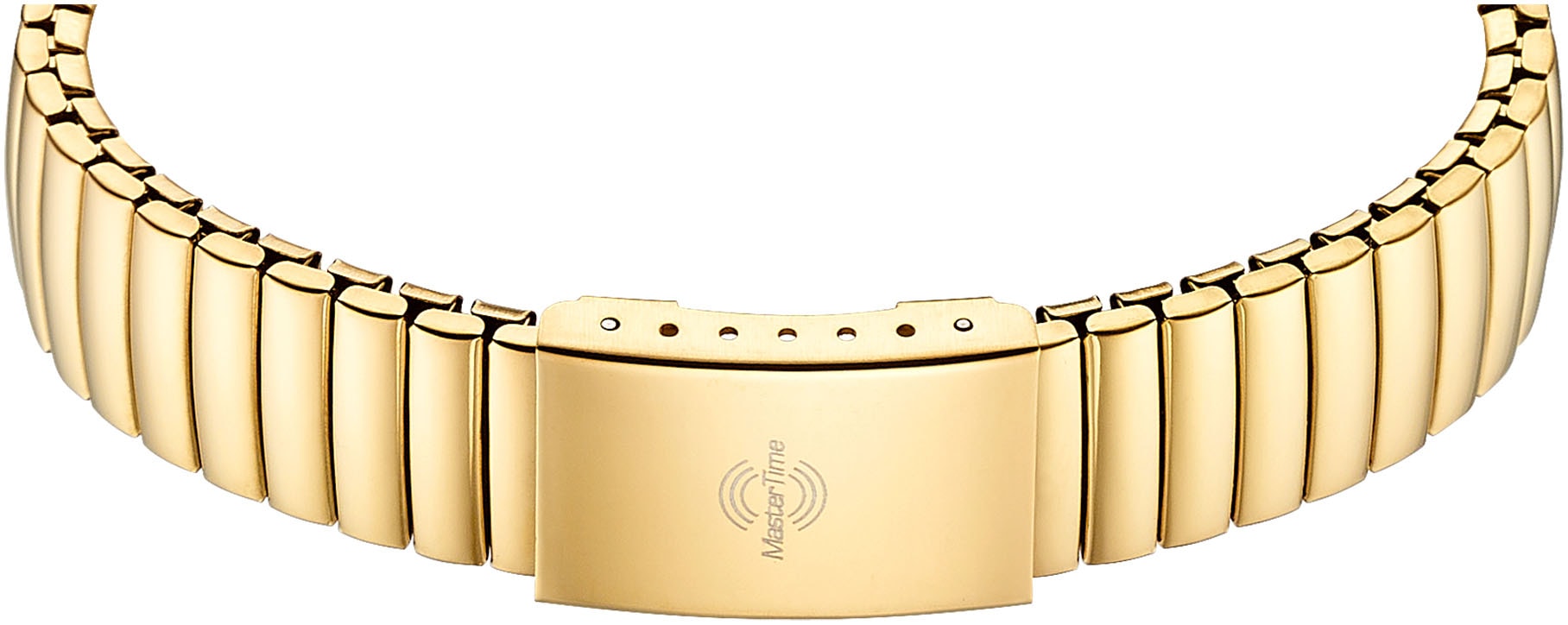 MASTER TIME Funkuhr Quarzuhr, Armbanduhr, Damenuhr, Edelstahlarmband, analog, digital