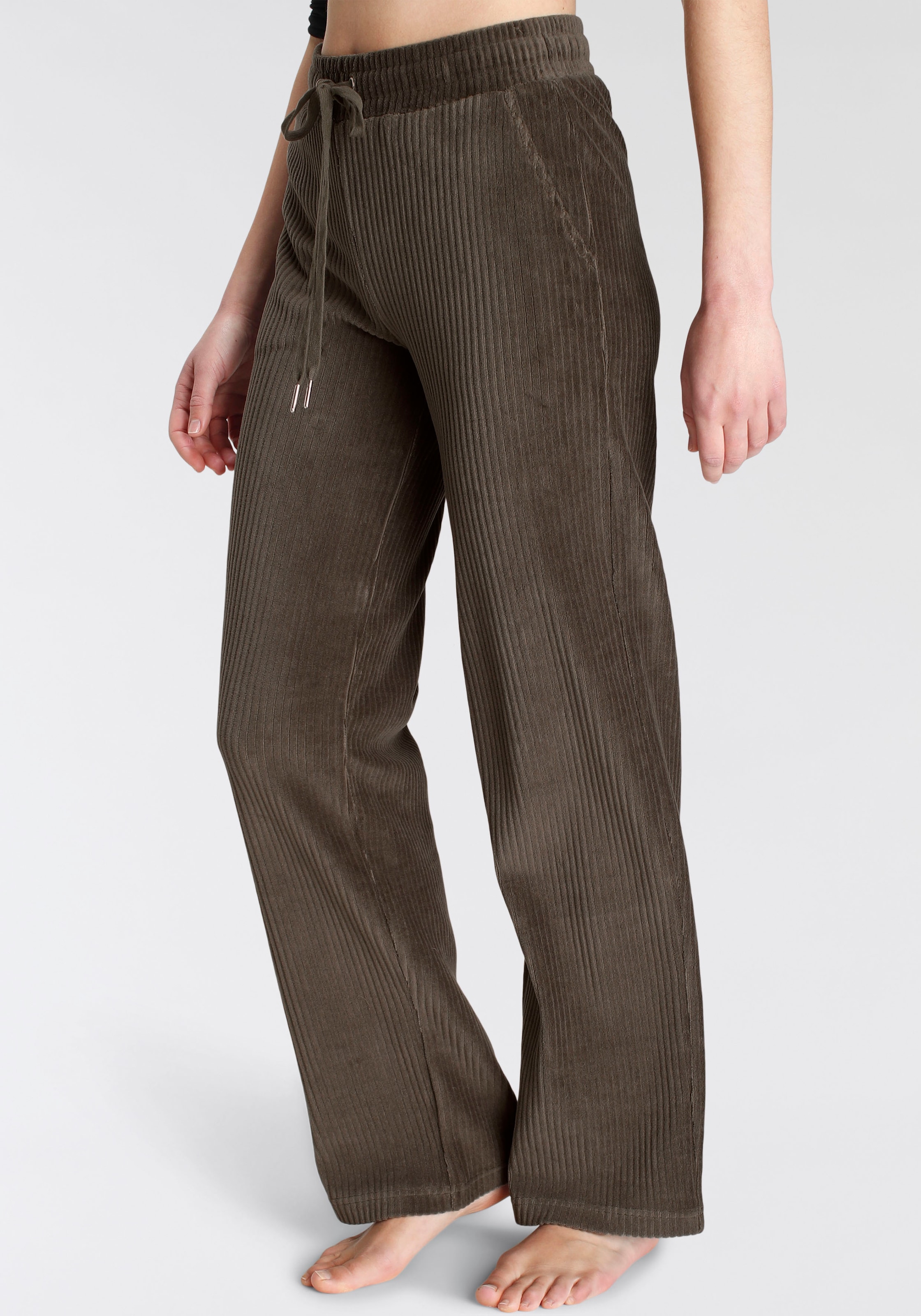 Vivance Homewearhose, mit breiter elastischen Cord Struktur, Loungewear