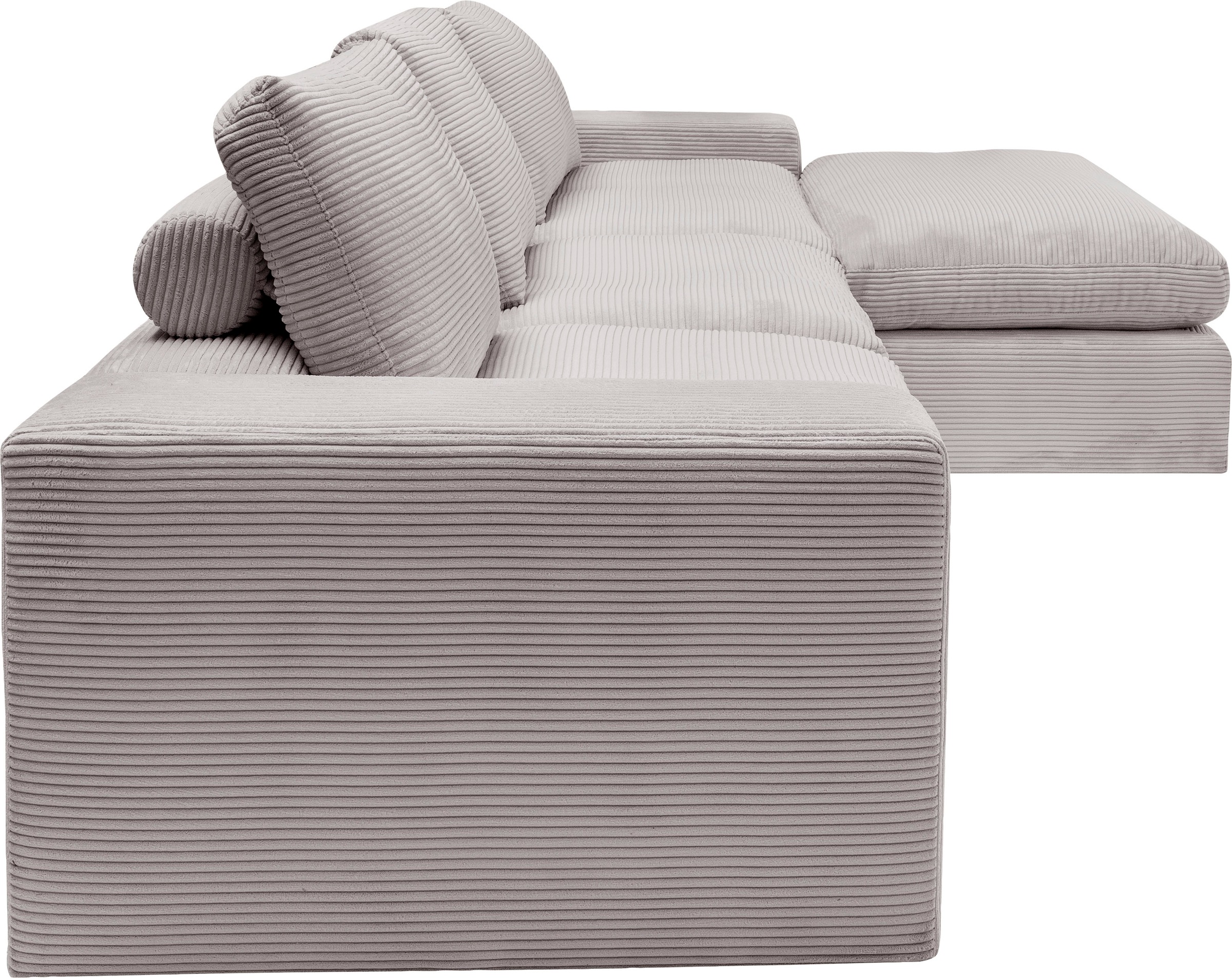 alina Ecksofa »Sandy«, mit Recamiere, in modernem Cordstoff