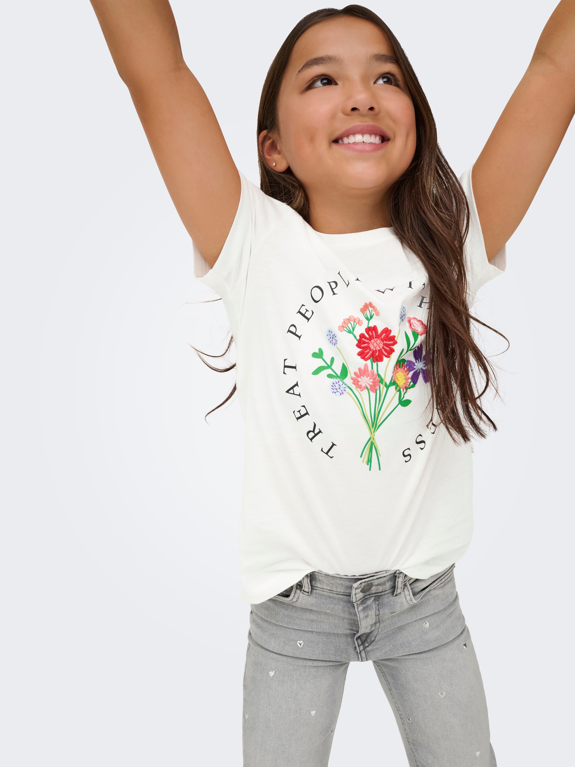 KIDS ONLY T-Shirt »KOGEMMA REG S/S FLOWER TOP BOX JRS«