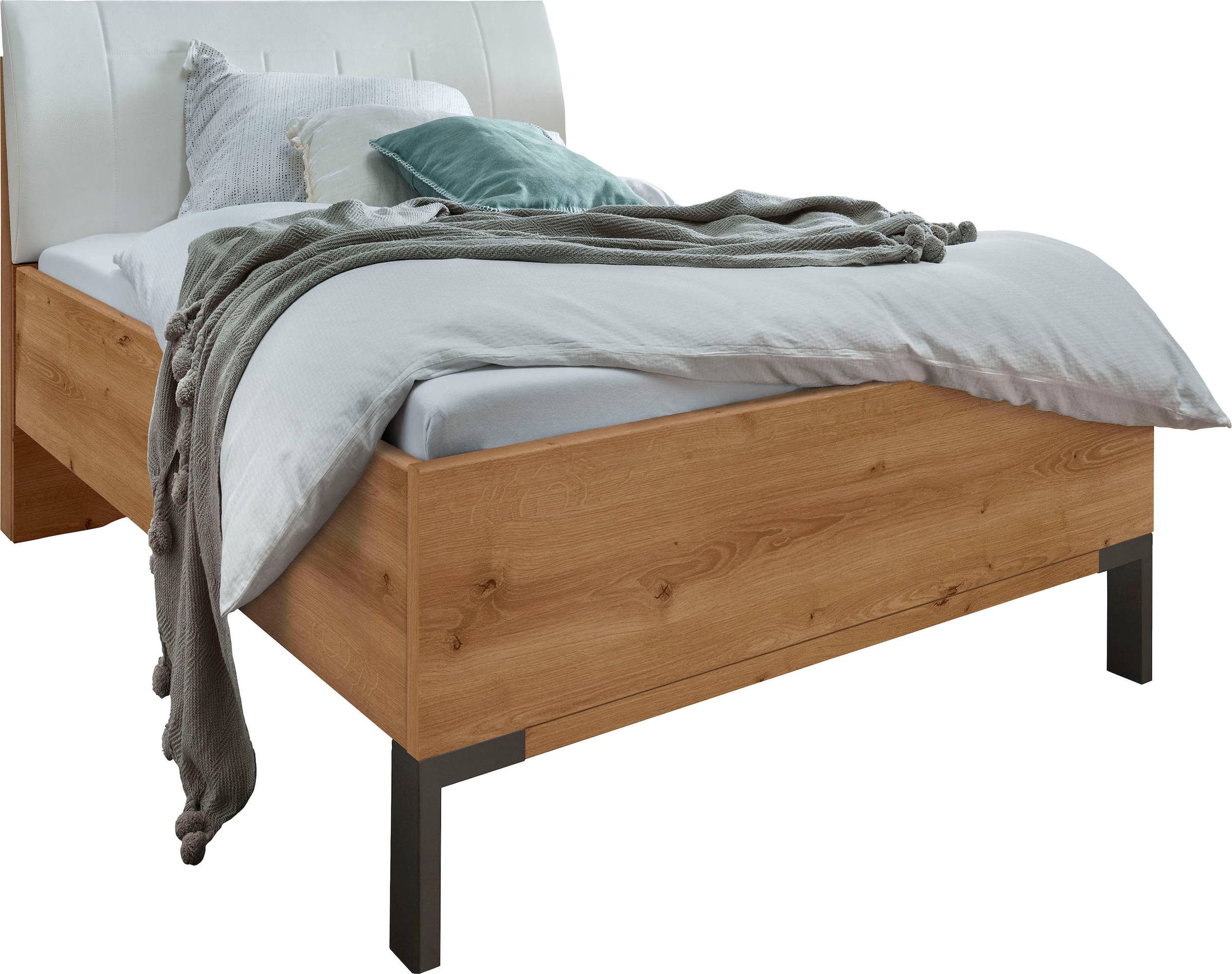 WIEMANN Futonbett »Monaco, Bettgestell, Bettrahmen, komfortables Polsterkopfteil« 4-fache Liegehöhenverstellung, MADE IN GERMANY,  Polsterkopfteil aus Kunstleder, verschiedene Größen, in Komforthöhe