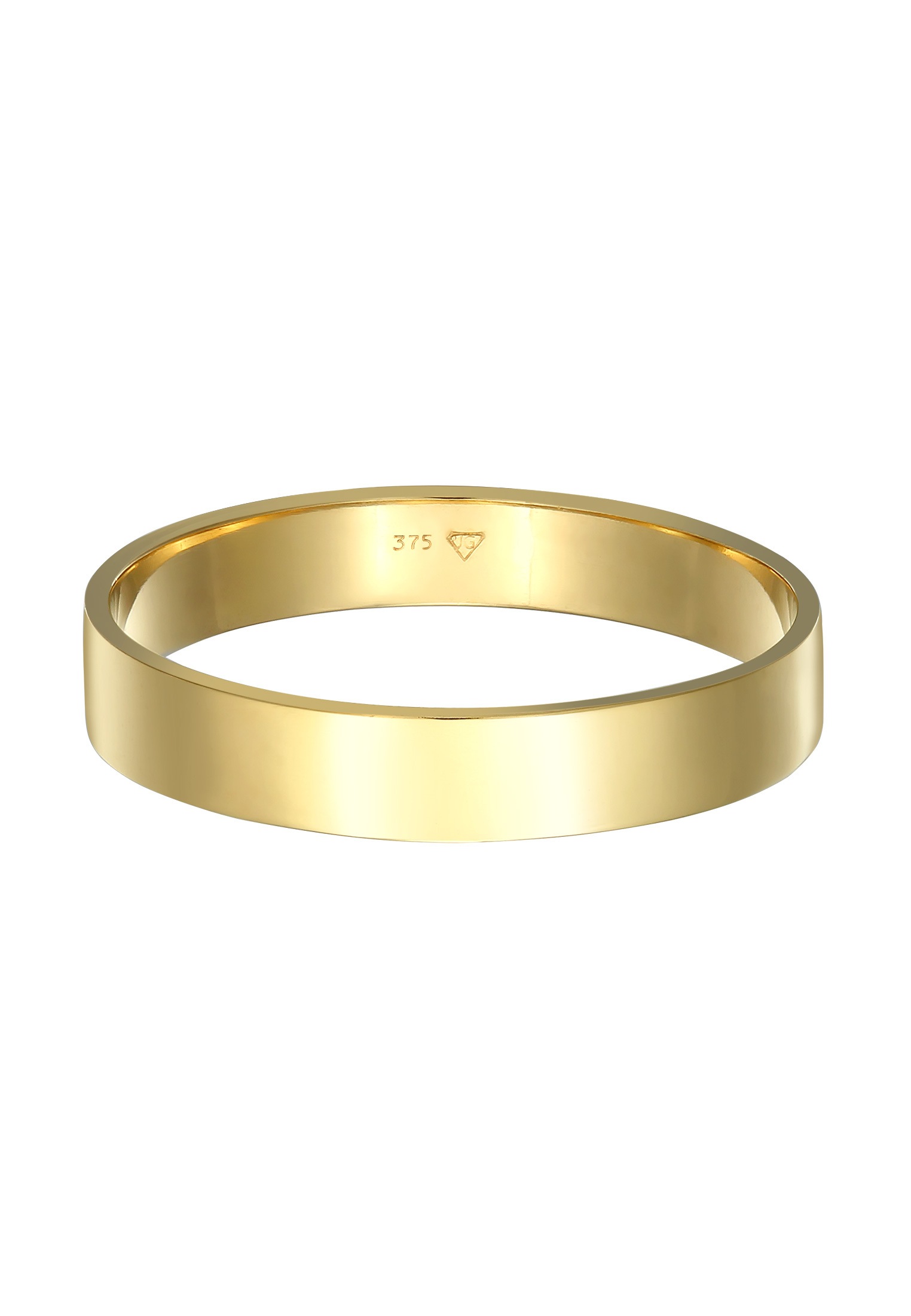 Kuzzoi Silberring »Ring Bandring Herrenring Freundschaftsring 375 Gelbgold«