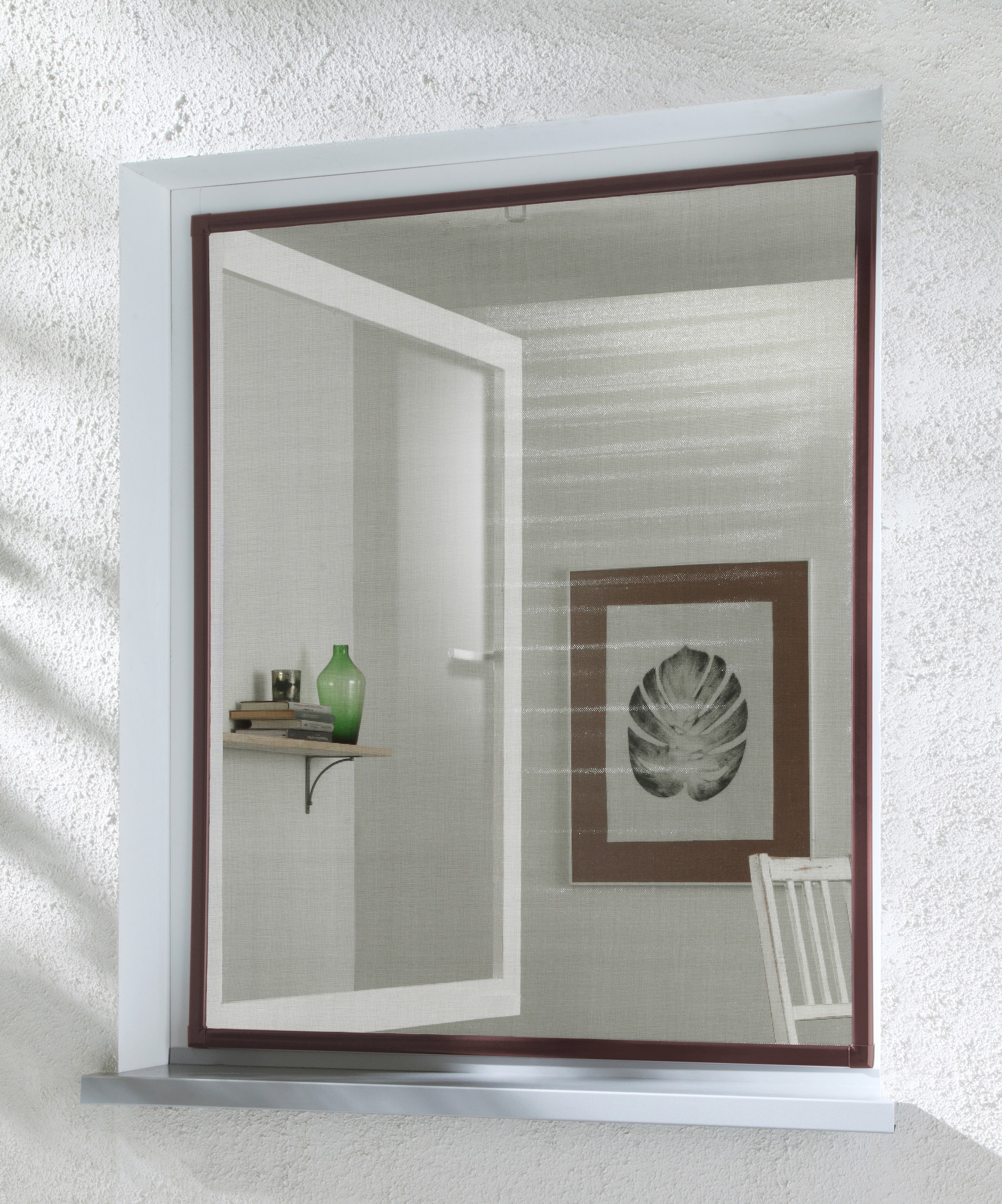 hecht international Insektenschutz-Fensterrahmen »Basic«, BxH: 120x140 cm, kürzbar
