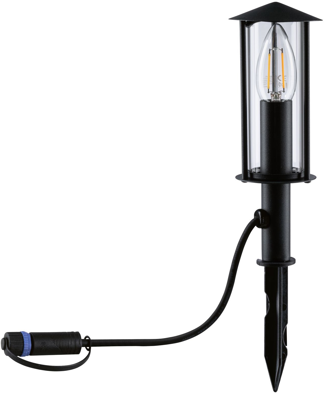 Paulmann LED Gartenleuchte »Poller«, 1 flammig, Leuchtmittel E14 | LED wechselbar, E14, IP44 2W 24V Anthrazit E14