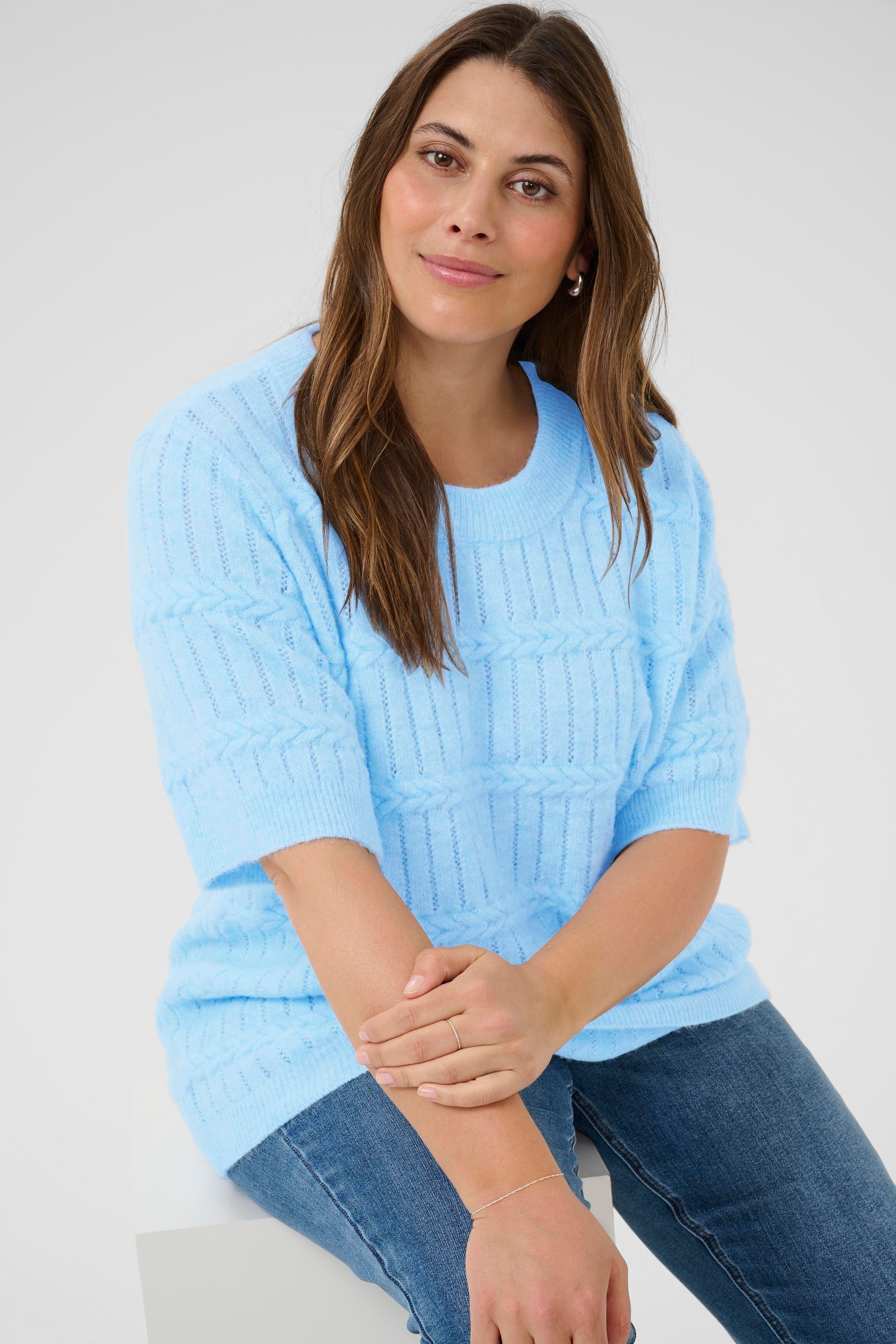 KAFFE Curve Strickpullover »Damen Strickpullover KCminia«