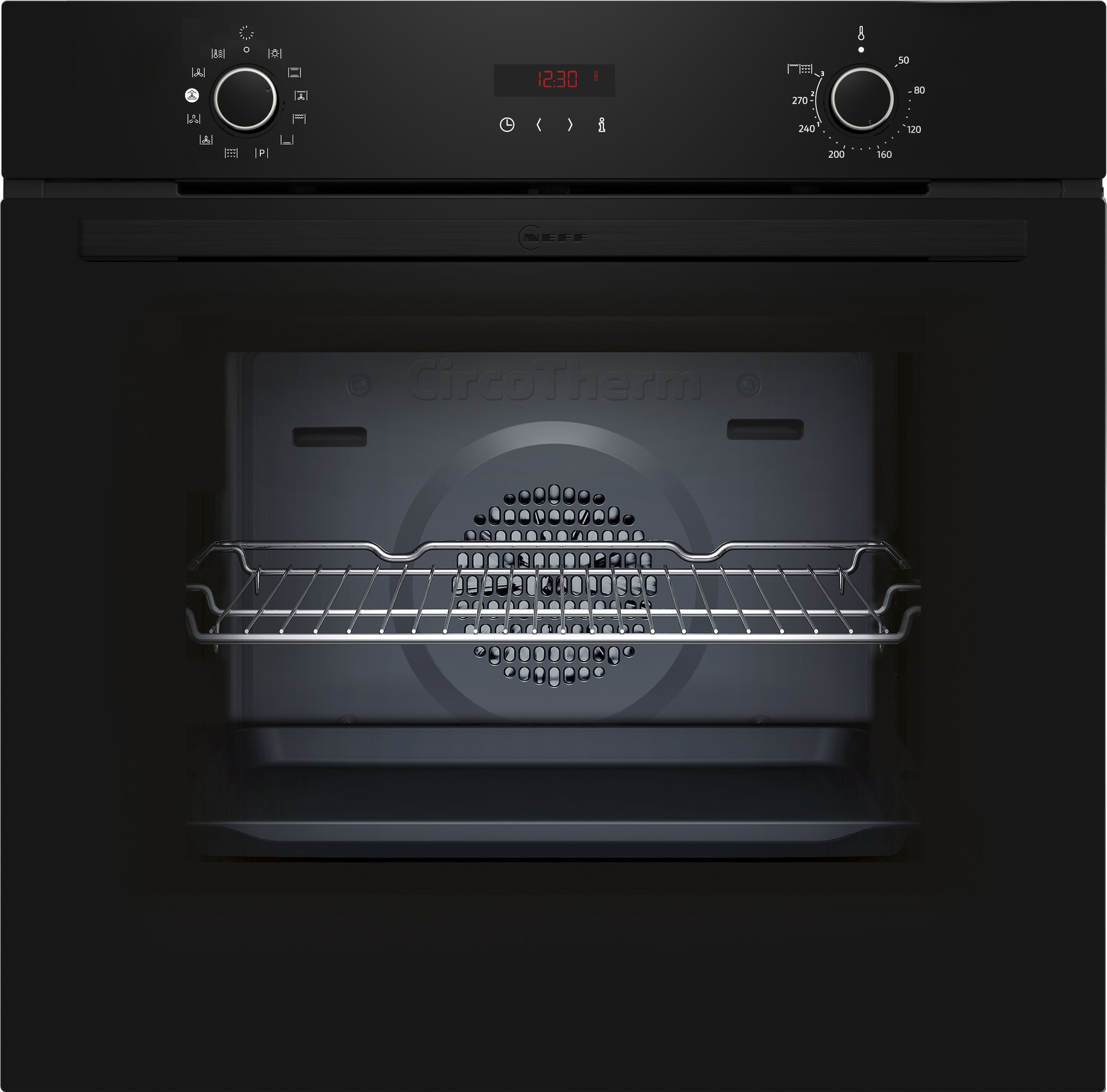 NEFF Pyrolyse Backofen N 30 "B2CVG6AK3" mit Teleskopauszug nachrüstbar mit Pyrolyse-Selbstreinigung Knuspriges Base Steam & Pyrolyse-Selbstreinigung