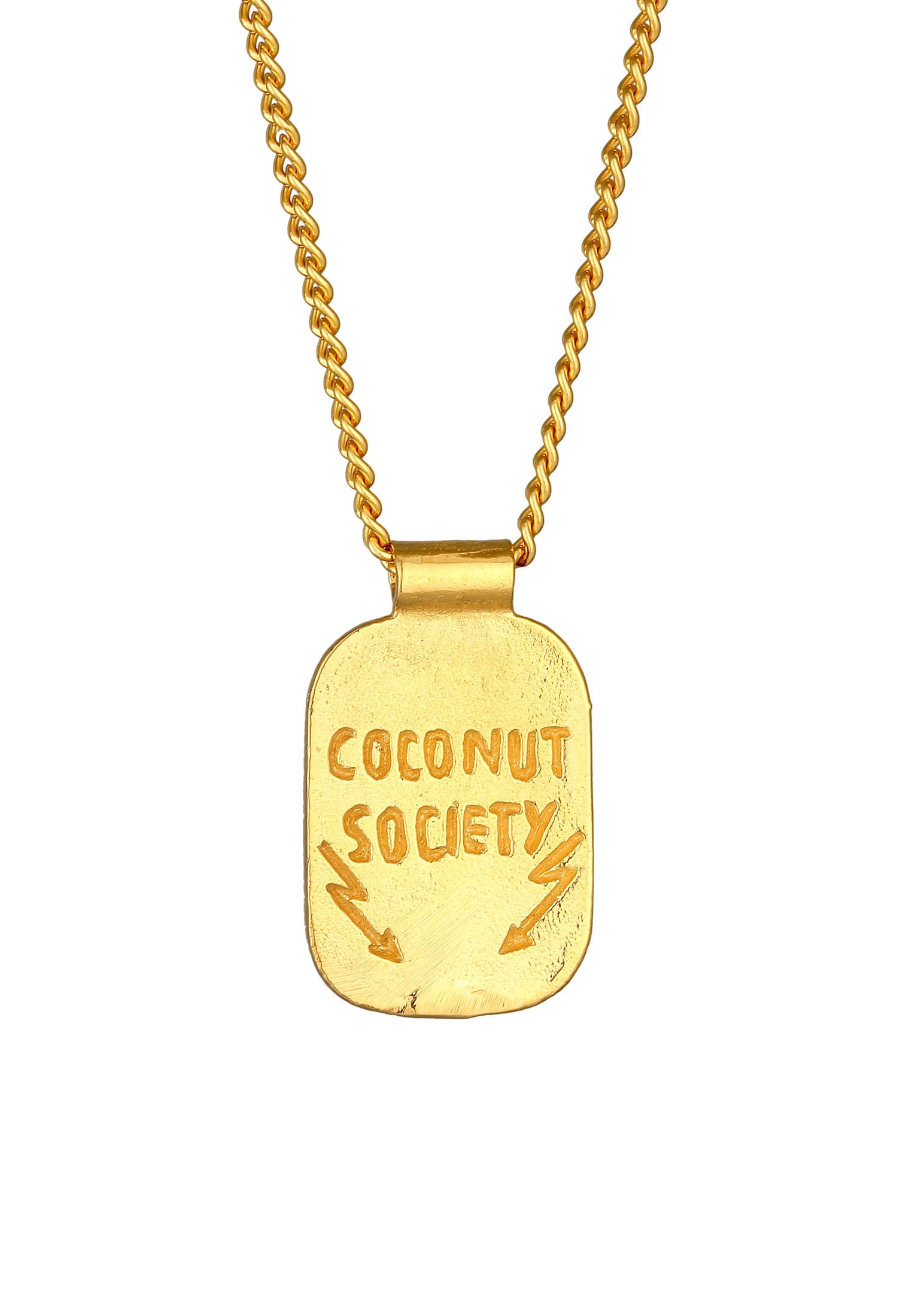 HAZE & GLORY Kette mit Anhänger »Halskette Plättchen - Coconut Society Palme 925 Silber«