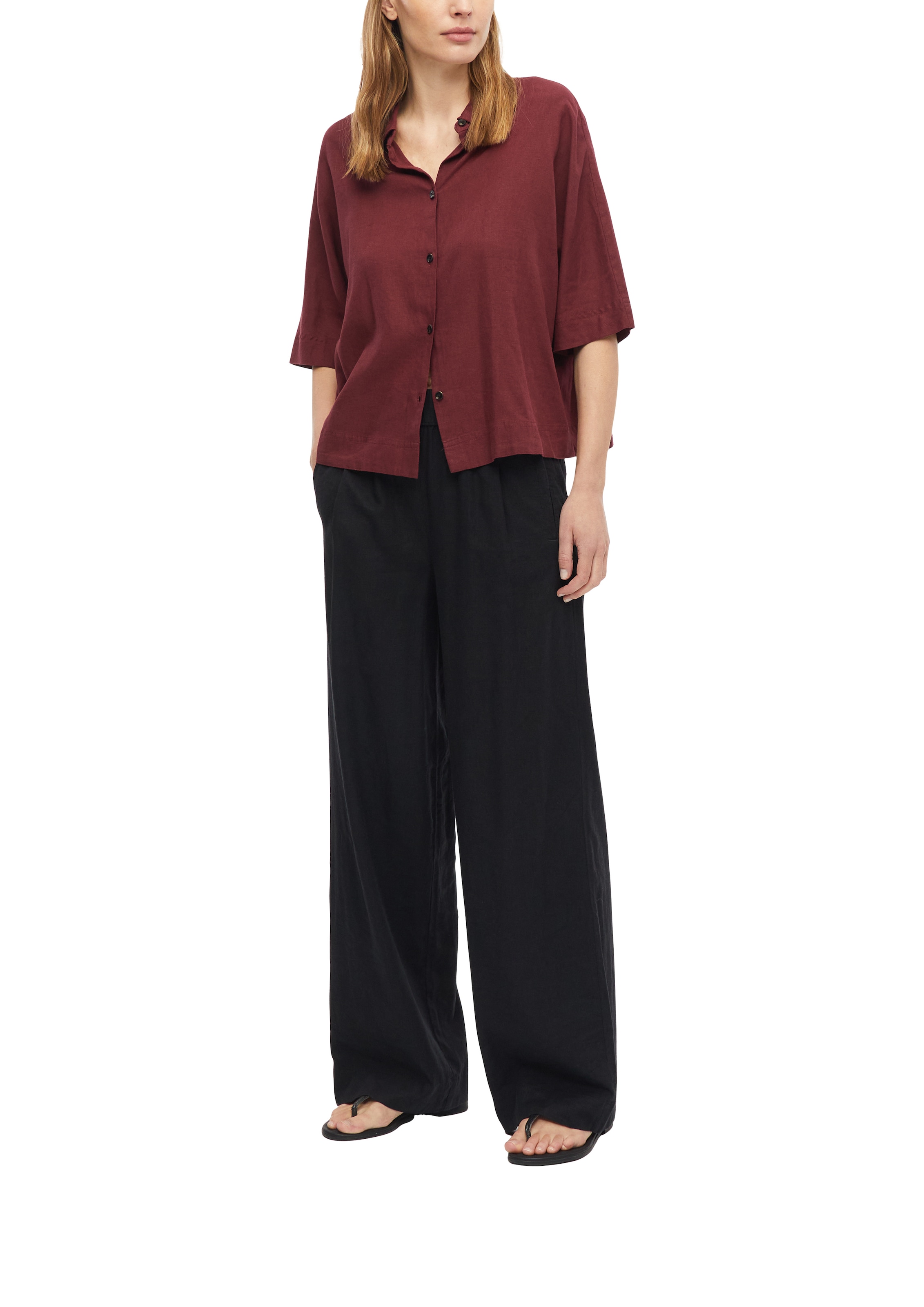 s.Oliver Hemdbluse kurz, mit Knopfleiste