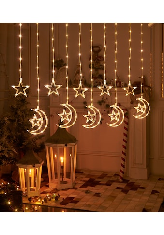 LED-Lichtervorhang »Weihnachtsdeko aussen«, 150 St.-flammig