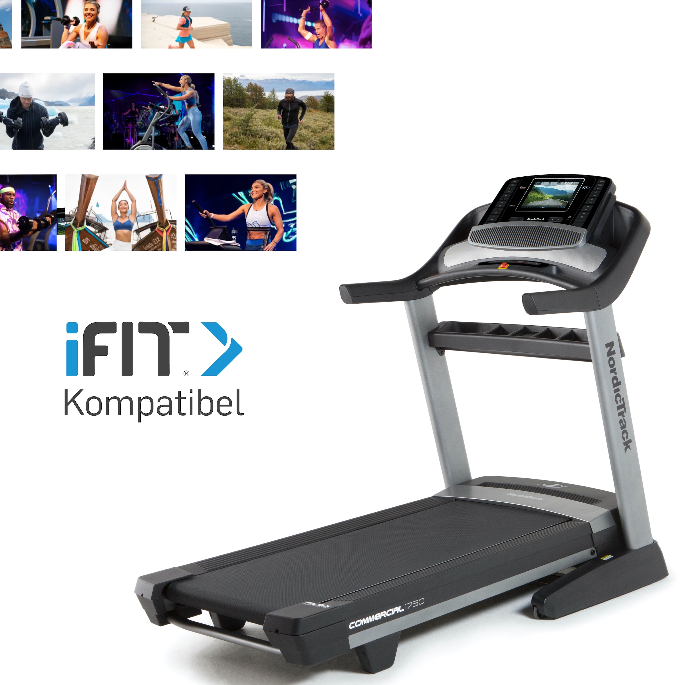 NordicTrack Laufband »Commercial 1750«, (mit integriertem Ventilator), bis max. 22 km/h, klappbar