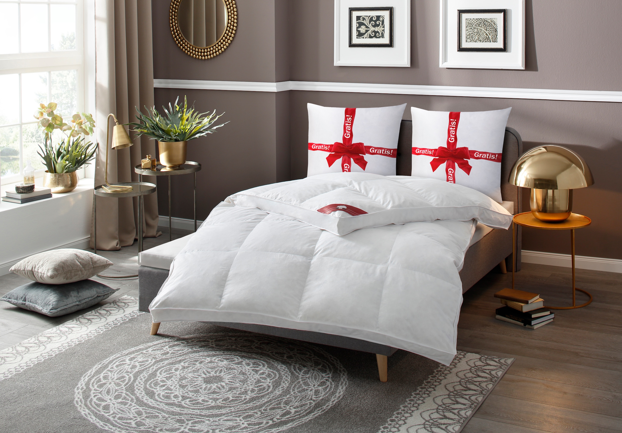 RIBECO Federbettdecke »extra prall« extrawarm Füllung 50% Daunen & 50% Federn 1 Stk. tlg. Federbeettdecke in 135x200 und 155x220 Topseller