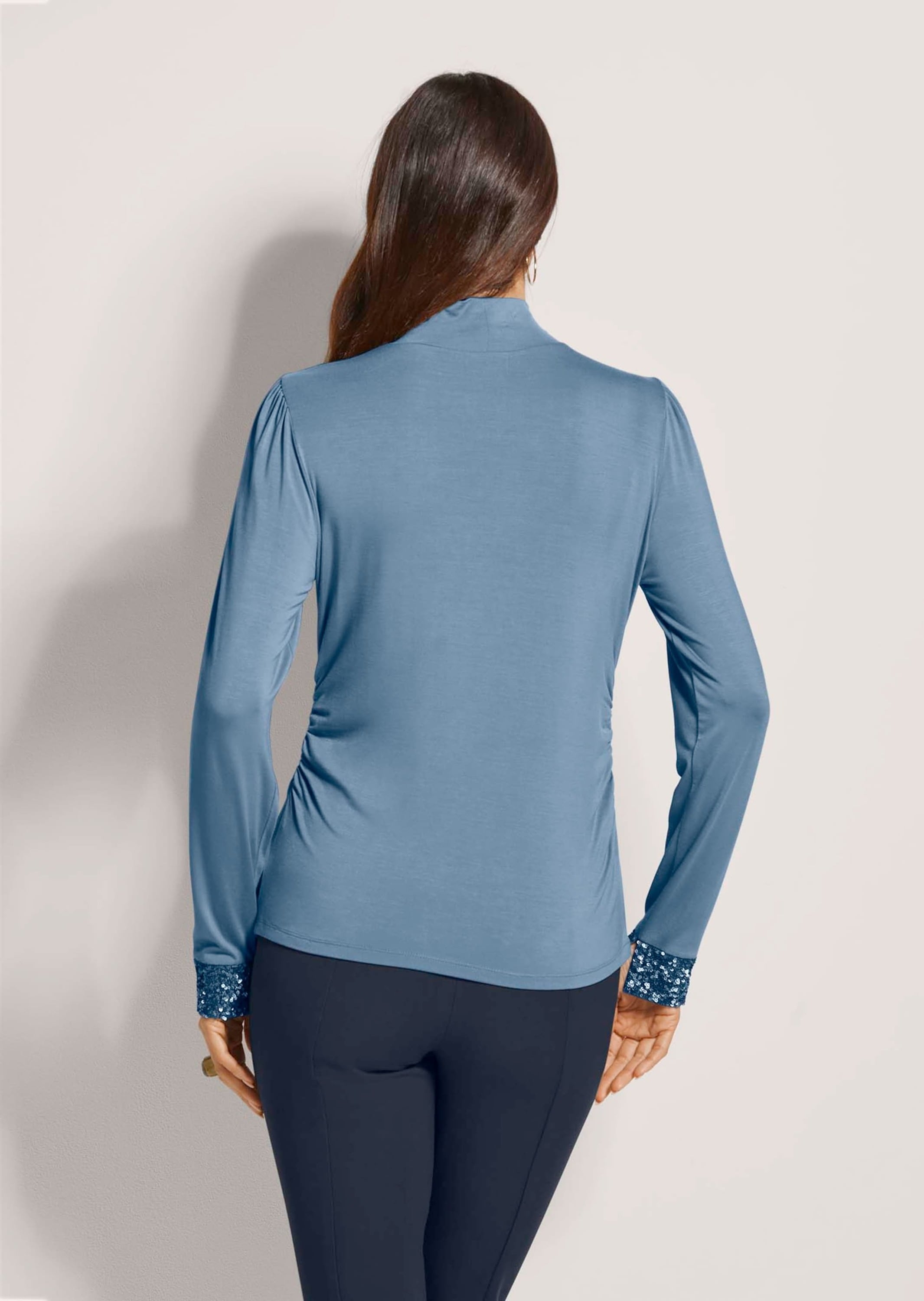 MADELEINE Langarmshirt »Shirt Elegantes Langarmshirt mit Stehkragen«