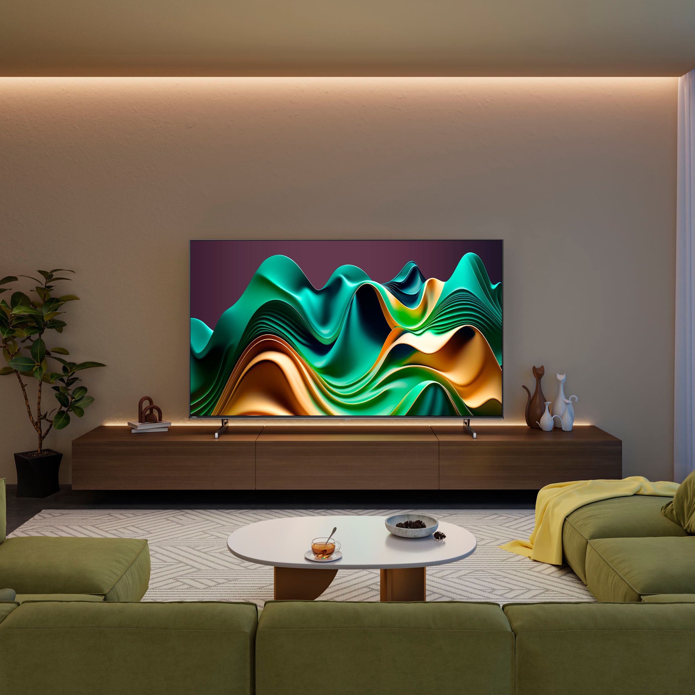 Hisense Mini-LED-Fernseher »55U6NQ«, 4K Ultra HD, Smart-TV, 4KUHD, ULED, Mini LED