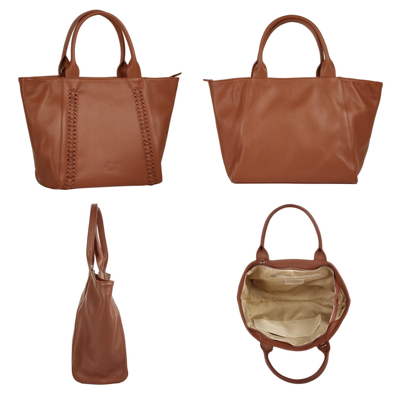 Samantha Look Shopper, echt Leder, Made in Italy