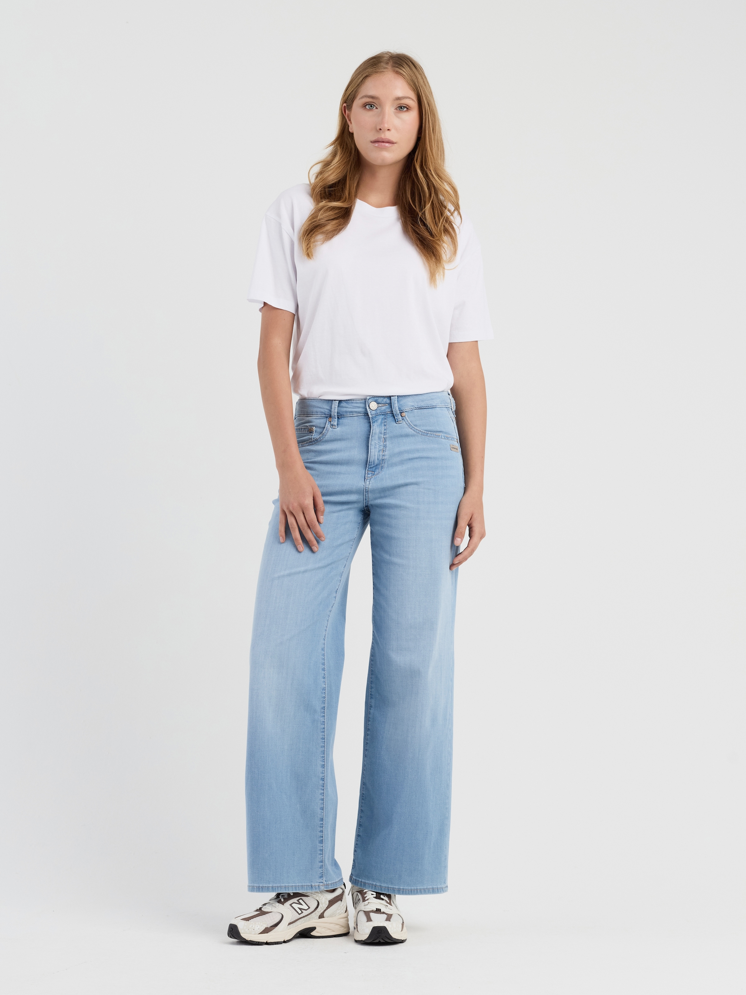 GANG Weite Jeans »94CARLOTTA« weiter Fit im bodenlangen Palazzo-Style