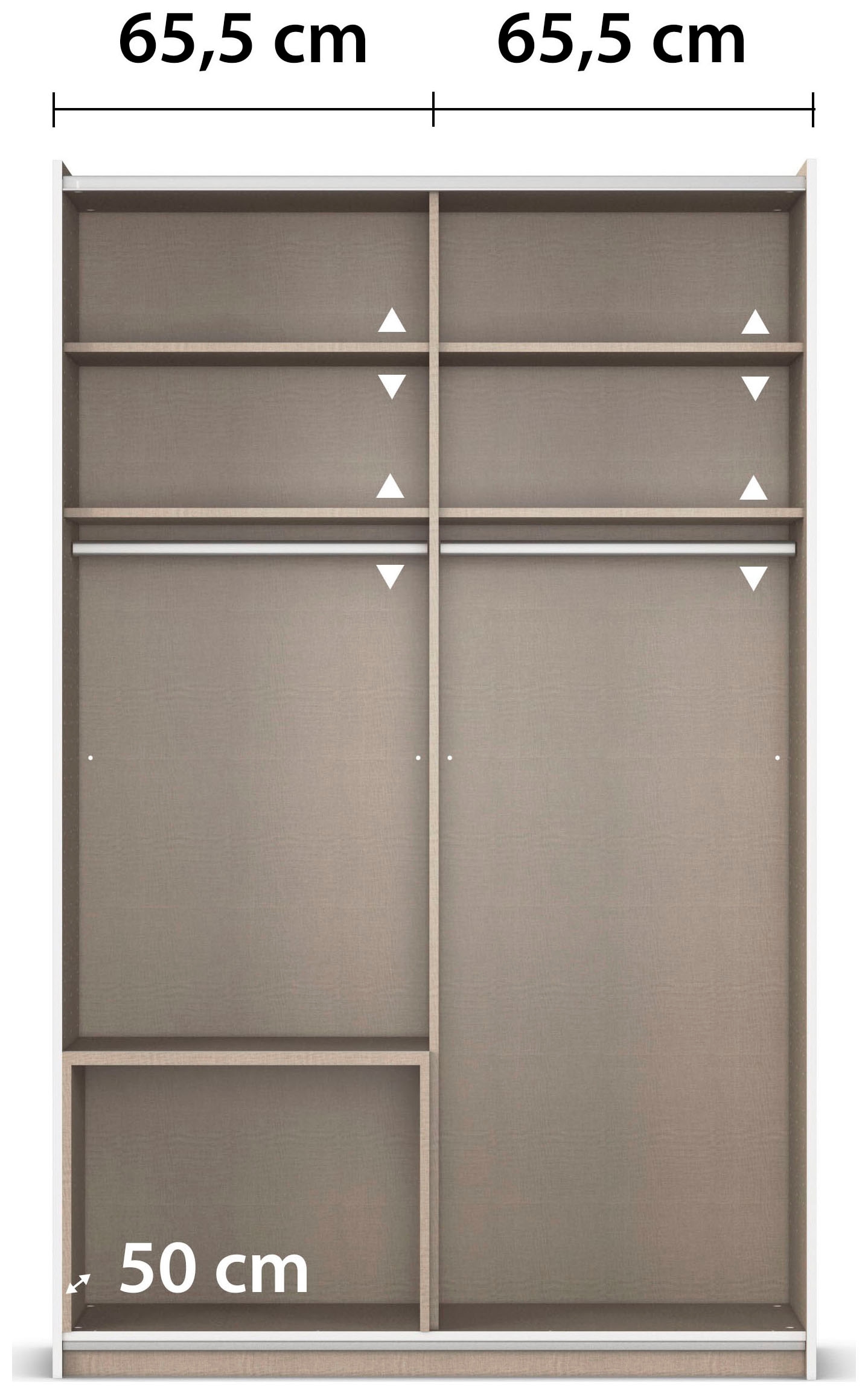 rauch Schwebetürenschrank »Kleiderschrank Schrank Garderobe Wäscheschrank SEVILLA mit Spiegel«, (in 3 verschiedenen Ausstattungen BASIC/CLASSIC/PREMIUM), Metall-Griffleisten alufarben oder Graumetallic MADE IN GERMANY