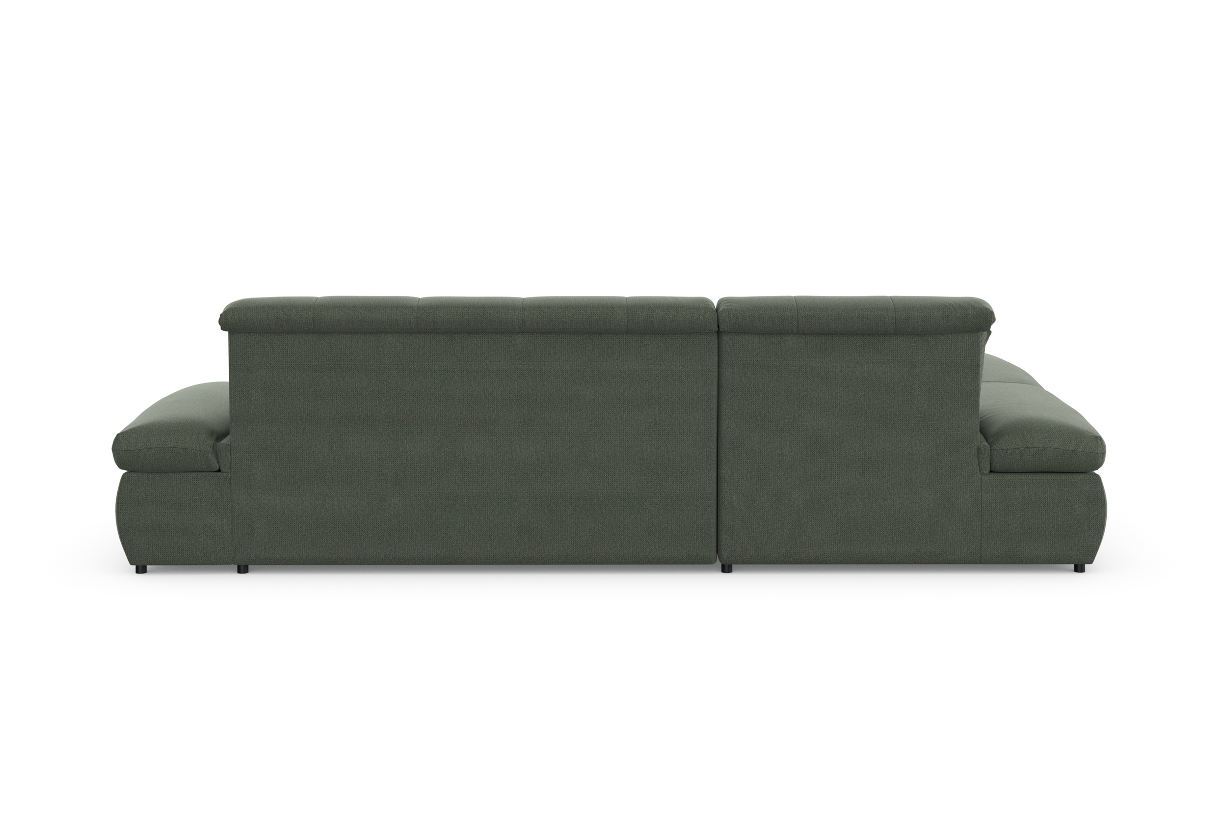 DOMO collection Ecksofa »Moric, L-Form, XXL-Sofa - Breite 300cm«, wahlweise mit Bettfunktion und Armteilverstellung, dunkelgrün