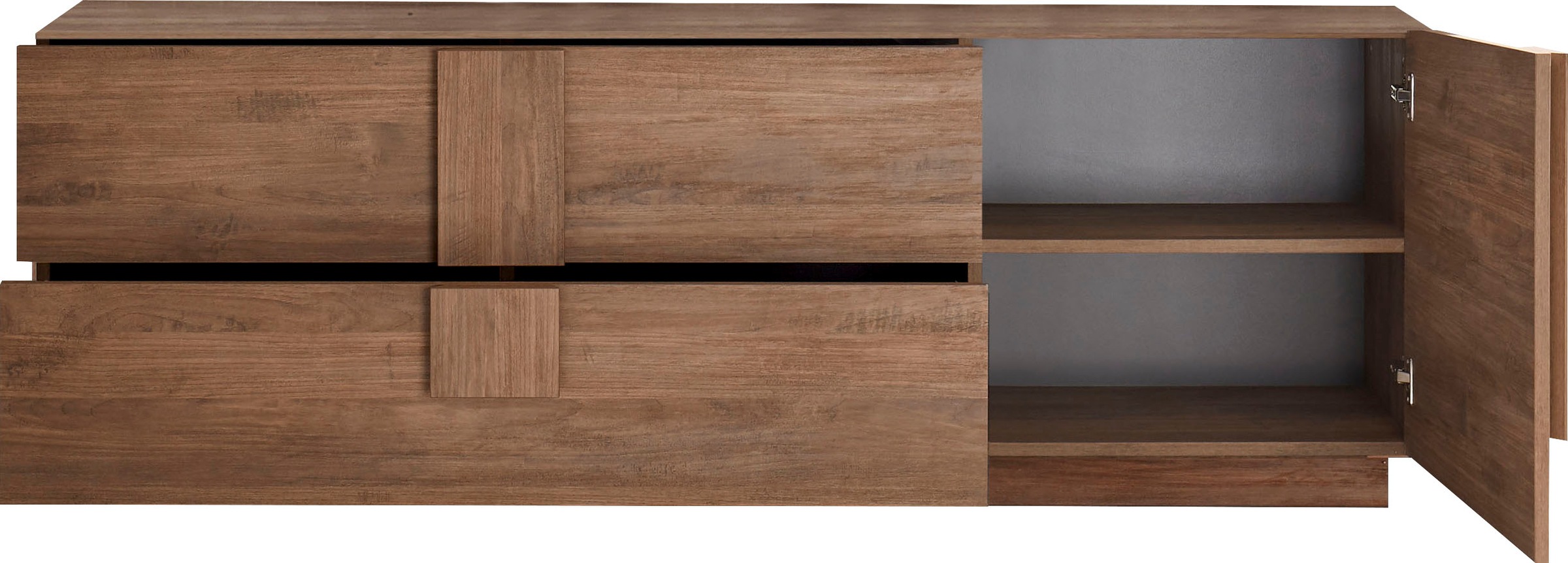 INOSIGN Lowboard »Jupiter, Breite 181 cm, TV-Board 1 Tür - Soft Closing, 2 Schubkästen,«, TV-Schrank, moderne Griffblende, FSC®, cleveres Stauraumkonzept