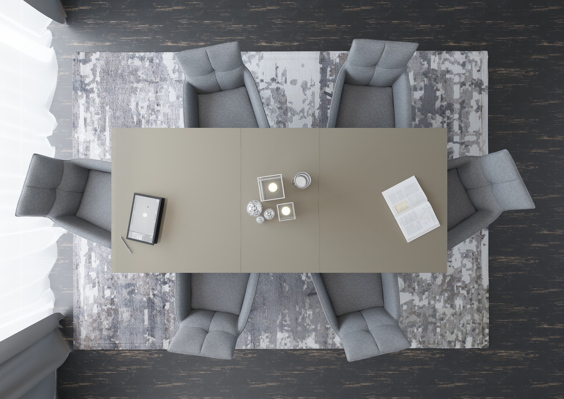 set one by Musterring Esstisch »Reno« 1 Stk. tlg. Mit Vierkantfuß, wählbaren Gestellen und Plattenfarben