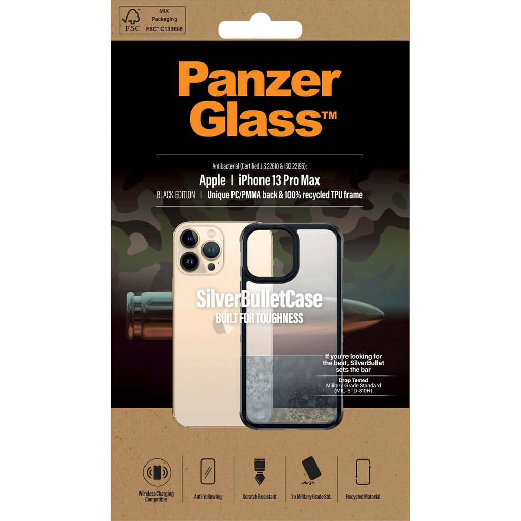 PanzerGlass Smartphone-Hülle »SilverBullet Case iPhone 13 Pro Max«, iPhone 13 Pro Max, 17 cm (6,7 Zoll)