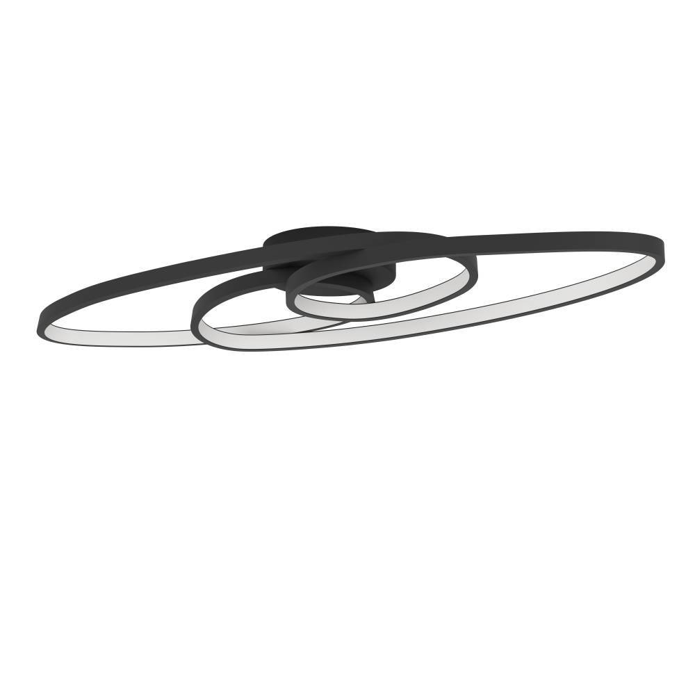 EGLO Deckenleuchte »GIANELLA Deckenlampe, Alu, Stahl und Kunststoff, IP20, Wohnzimmerlampe« LED-Modul 1 Stk. Warmweiß Wand-/Deckenleuchte, L88 x B30 x H8 cm, schwarz, 38W inkl.