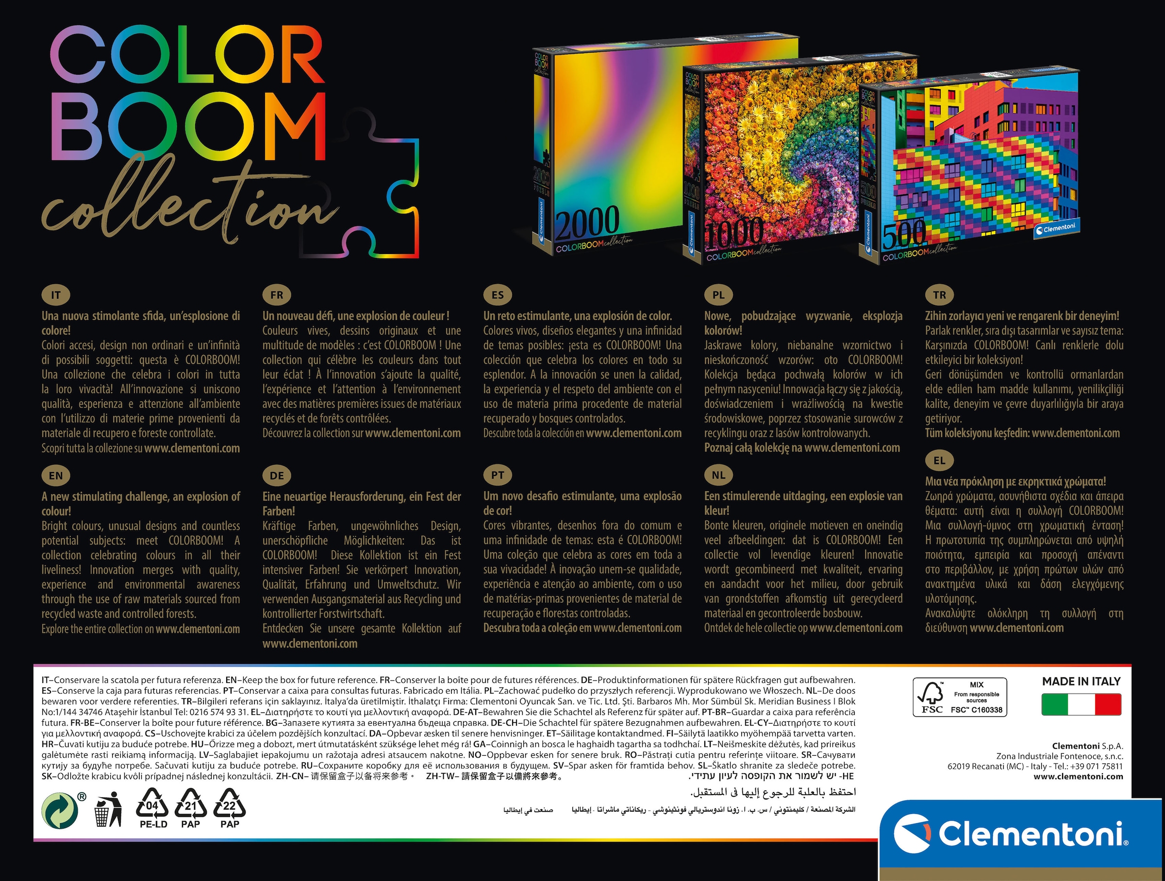 Clementoni® Puzzle »Colorboom Collection, Marbles«, Made in Europe