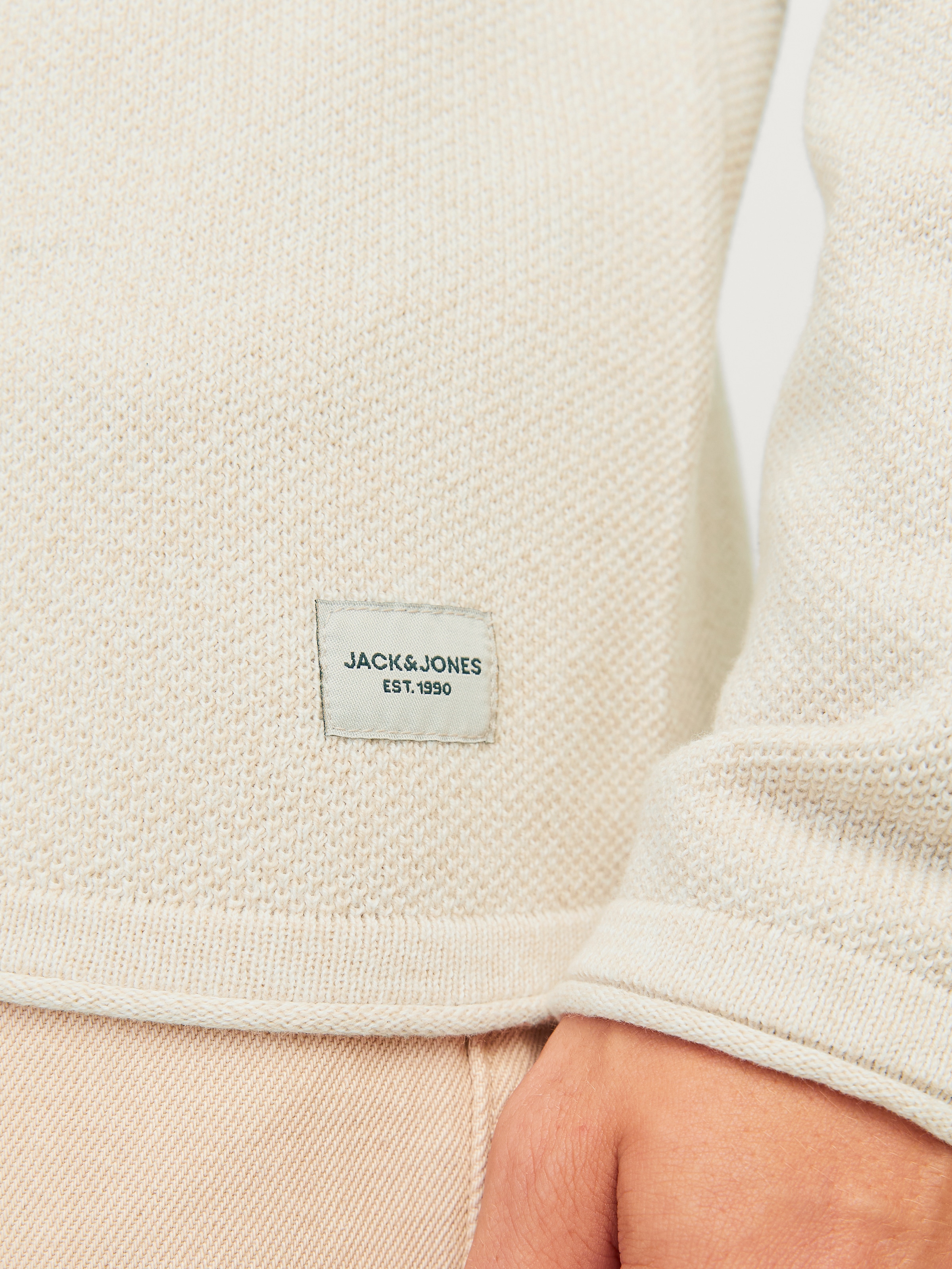 Jack & Jones »JJEHILL KNIT CREW NECK NOOS« mit Strukturstrick