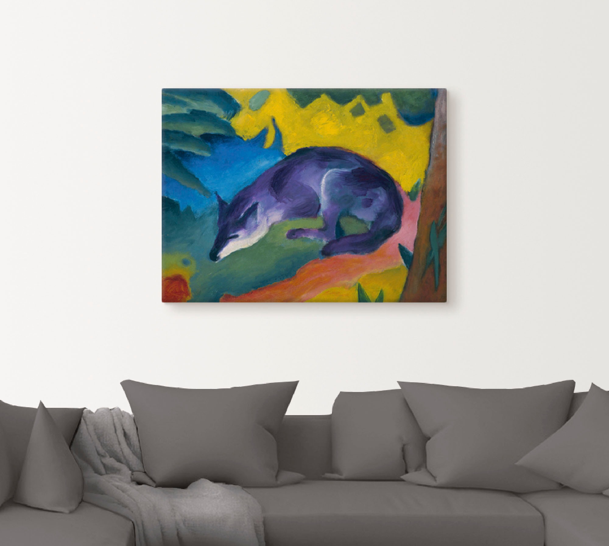 Artland Leinwandbild »Blauschwarzer Fuchs. 1911.« Wildtiere 1 Stk. tlg. auf Holzrahmen gespannt