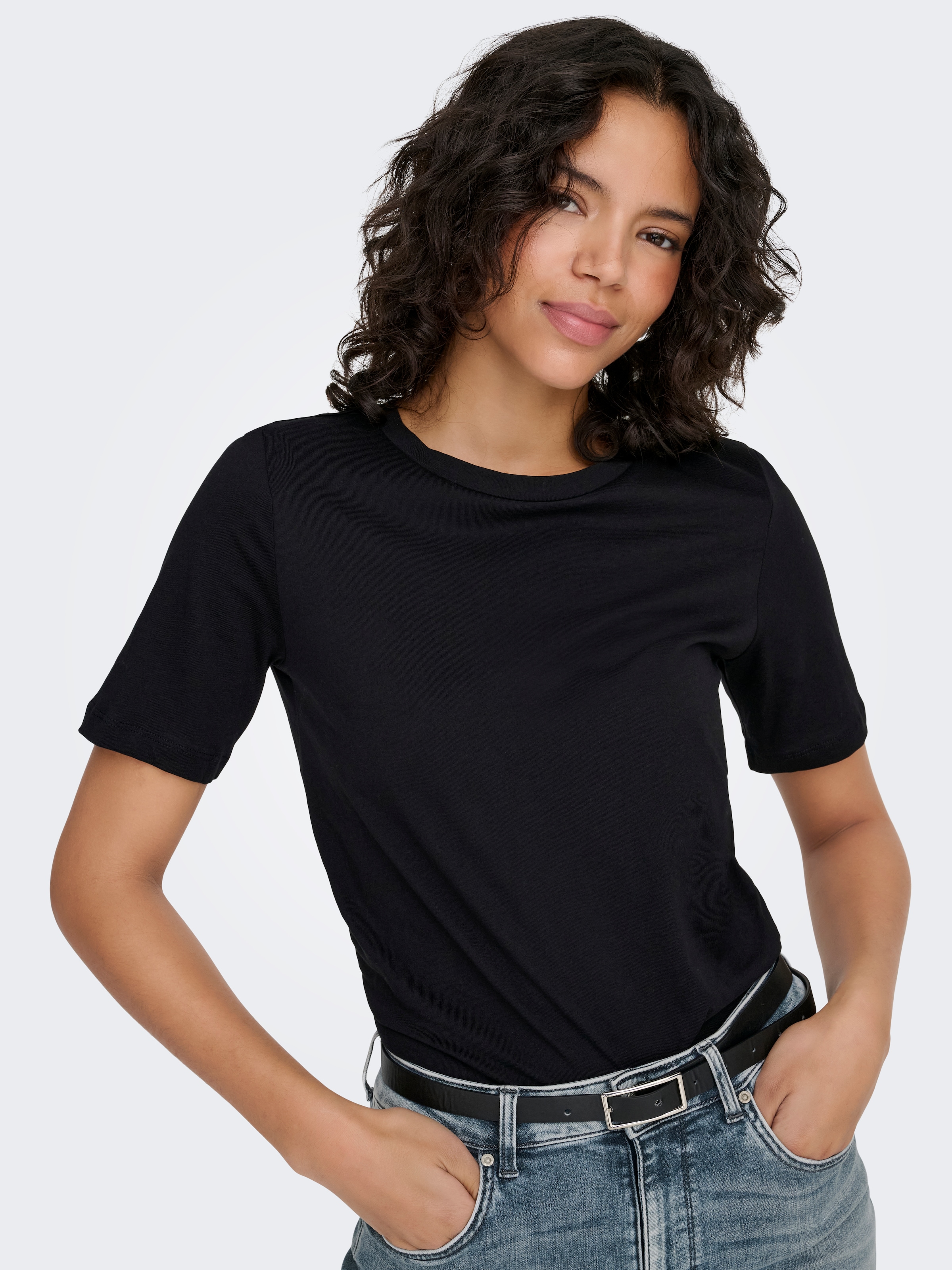 ONLY Kurzarmshirt »ONLONLY S/S TEE JRS NOOS« regular fit, casual, Single Jersey, Baumwolle, Rundhals