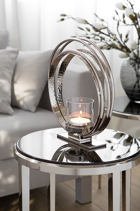 Aluminium »COLETTE«, Fink cm und Höhe Glas, 29 ca. aus Kerzenhalter kaufen bequem Maxiteelichthalter,