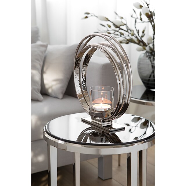 Fink Kerzenhalter »COLETTE«, aus Aluminium und Glas, Maxiteelichthalter,  Höhe ca. 29 cm bequem kaufen
