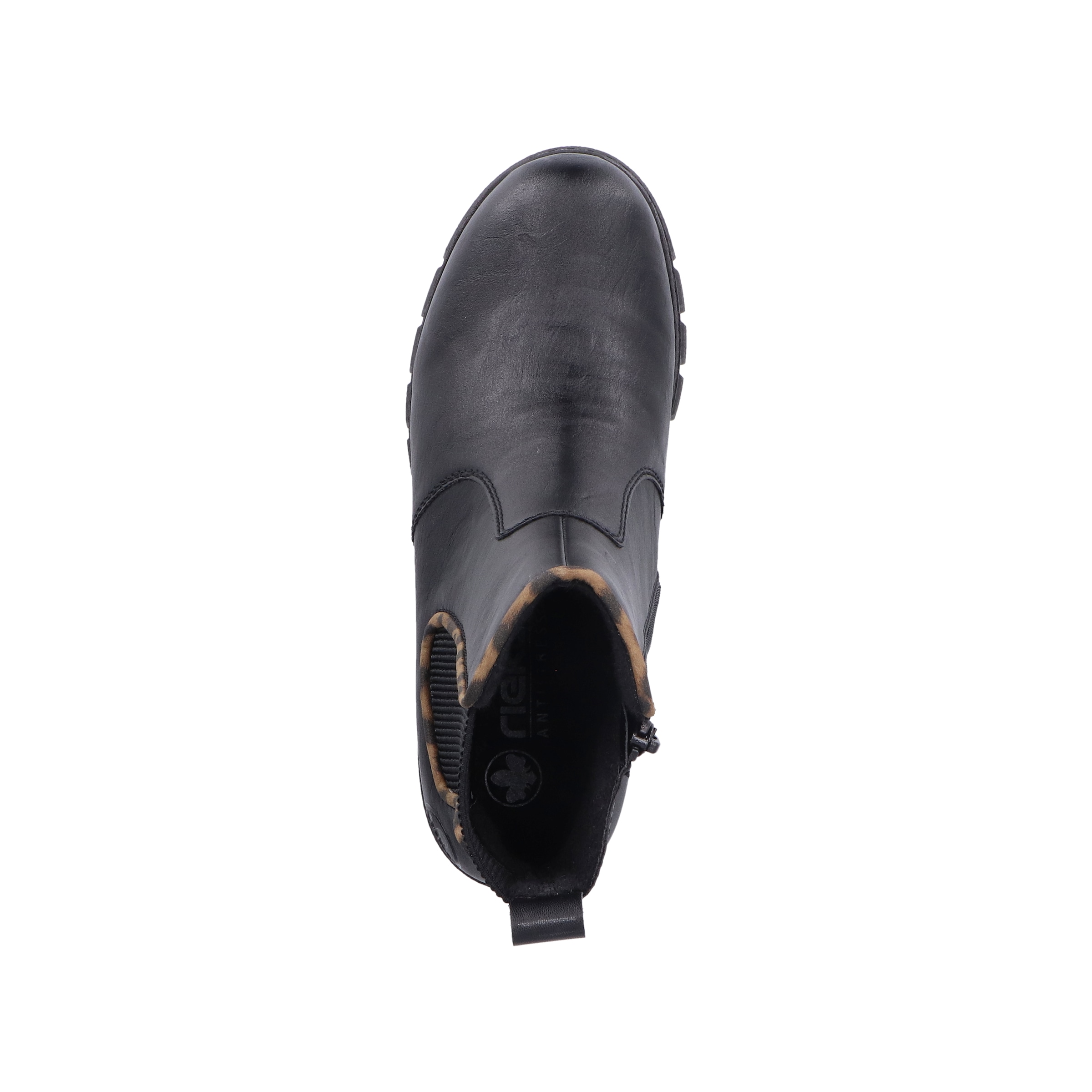 Rieker  Stiefelette mit dekorativer Einfassung in Leo-Optik