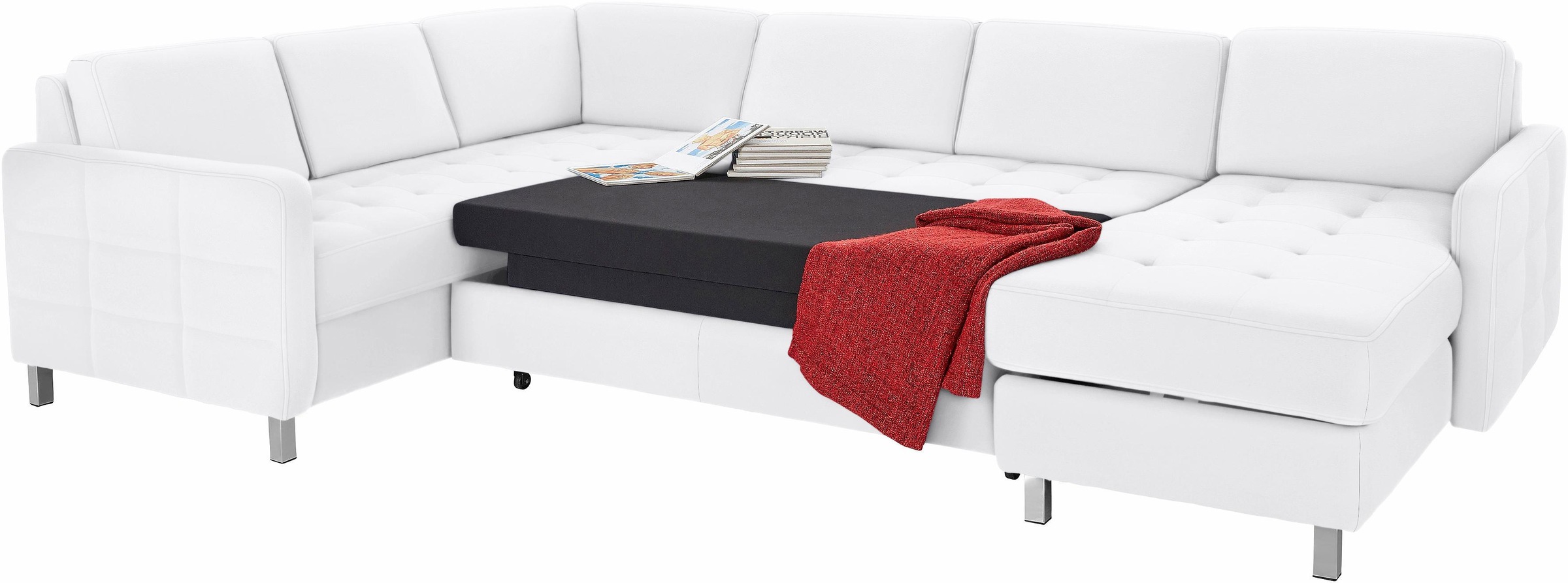 sit&more Wohnlandschaft Pablo U-Form, wahlweise mit Bettfunktion und Bettkasten