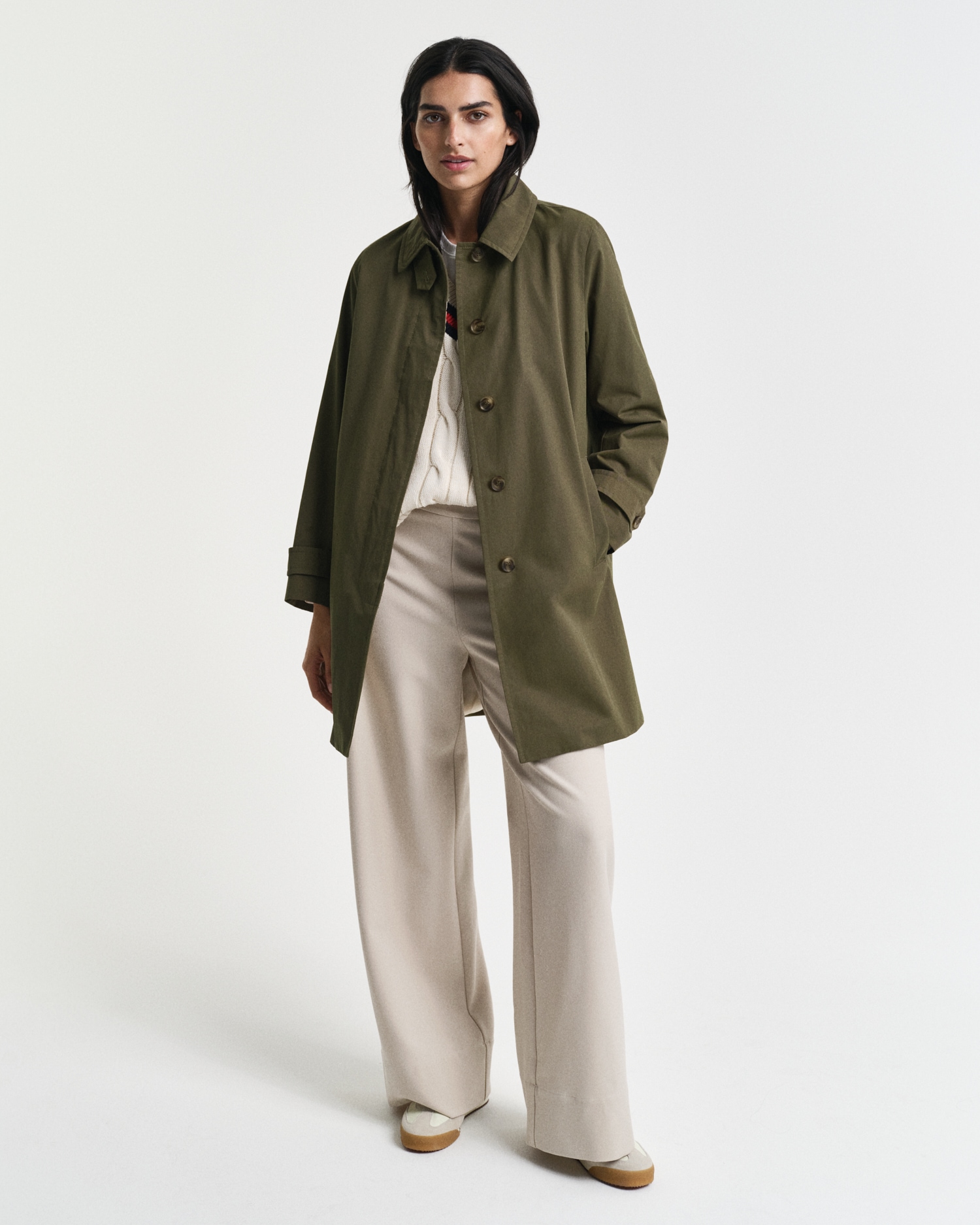 Gant Kurzmantel »CAR COAT«, Mit Rundhalsausschnitt