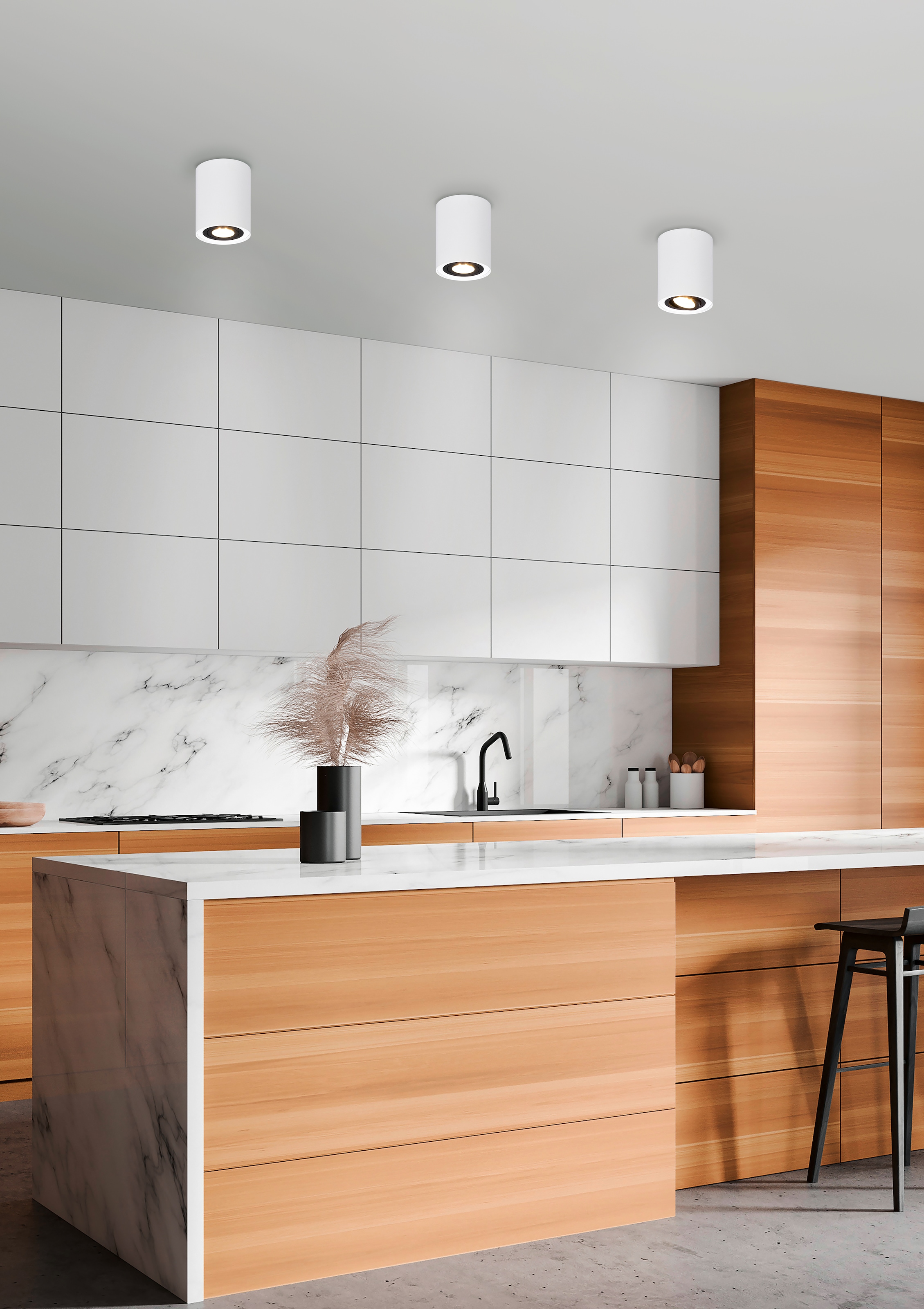 TRIO Leuchten Deckenleuchte »COOKIE, Deckenstrahler exkl 1xGU10 max 35W Lichtkegel schwenkbar«, 1 flammig, Leuchtmittel GU10 | Leuchtmittel wechselbar, GU10 Strahler einflammig Leuchtmittel wechselbar Aufbauspot Flur Küche