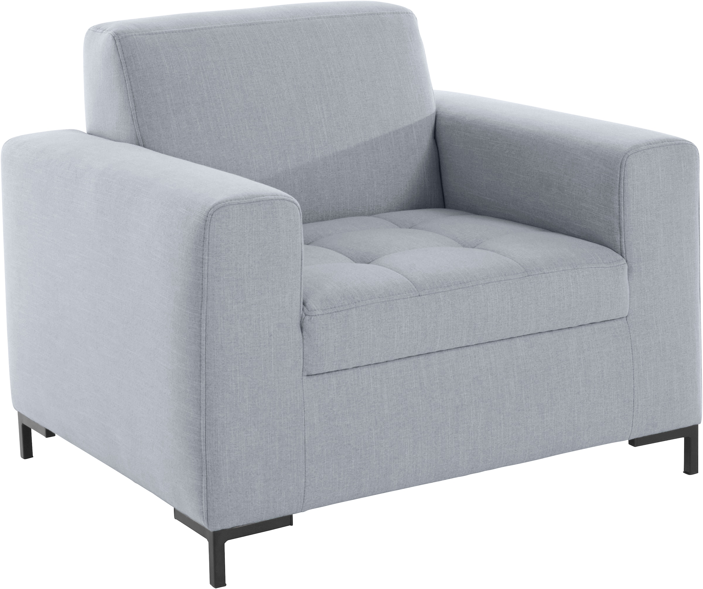 OTTO products Sessel »Grazzo«, hochwertige Stoffe aus recyceltem Material, Steppung im Sitzbereich