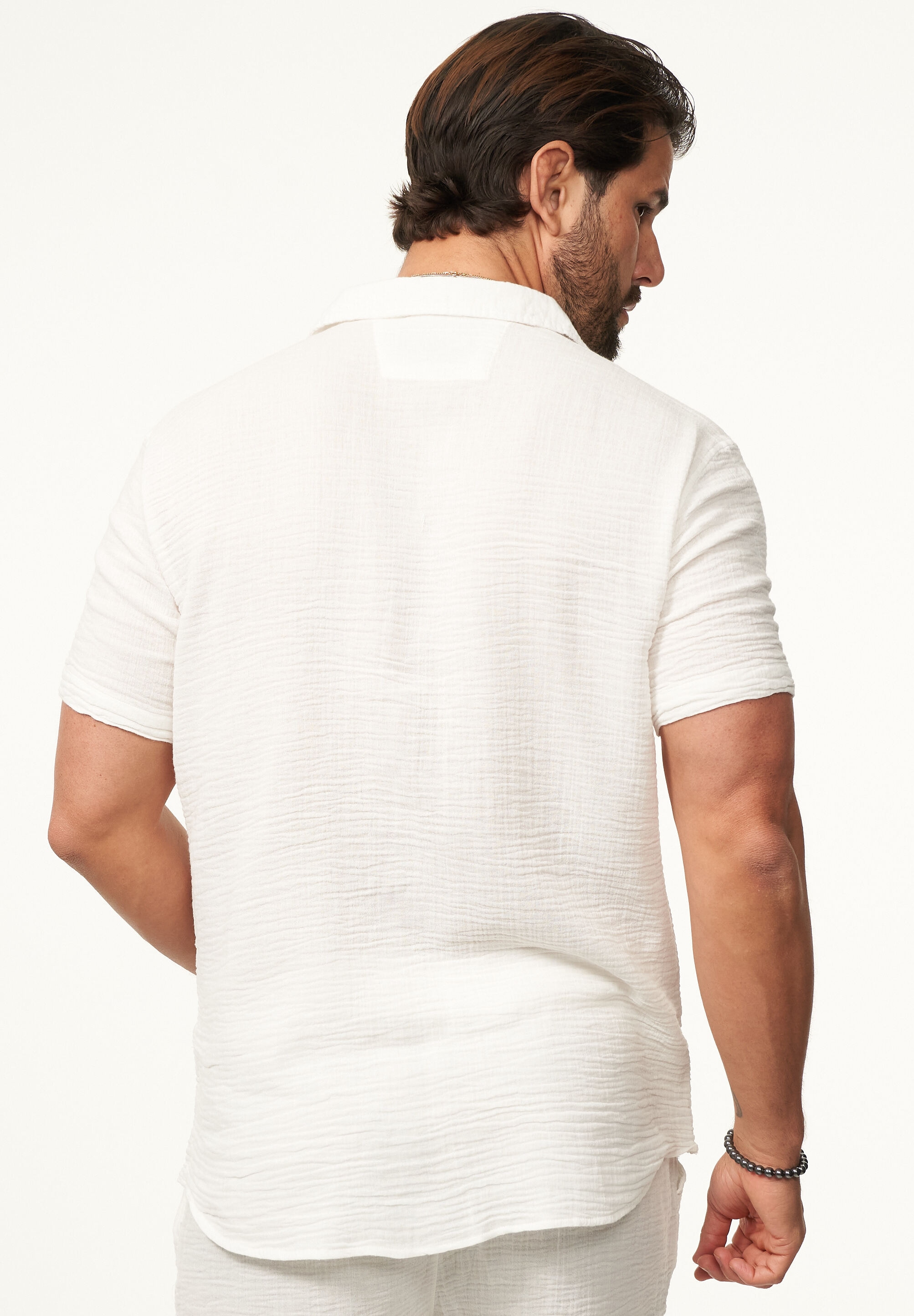 CARISMA Kurzarmhemd »im Vintage Summer-Look in Crinkle Optik« Herren luftig leichtes Kurzarm Feinstrick Polo-Hemd T-Shirt