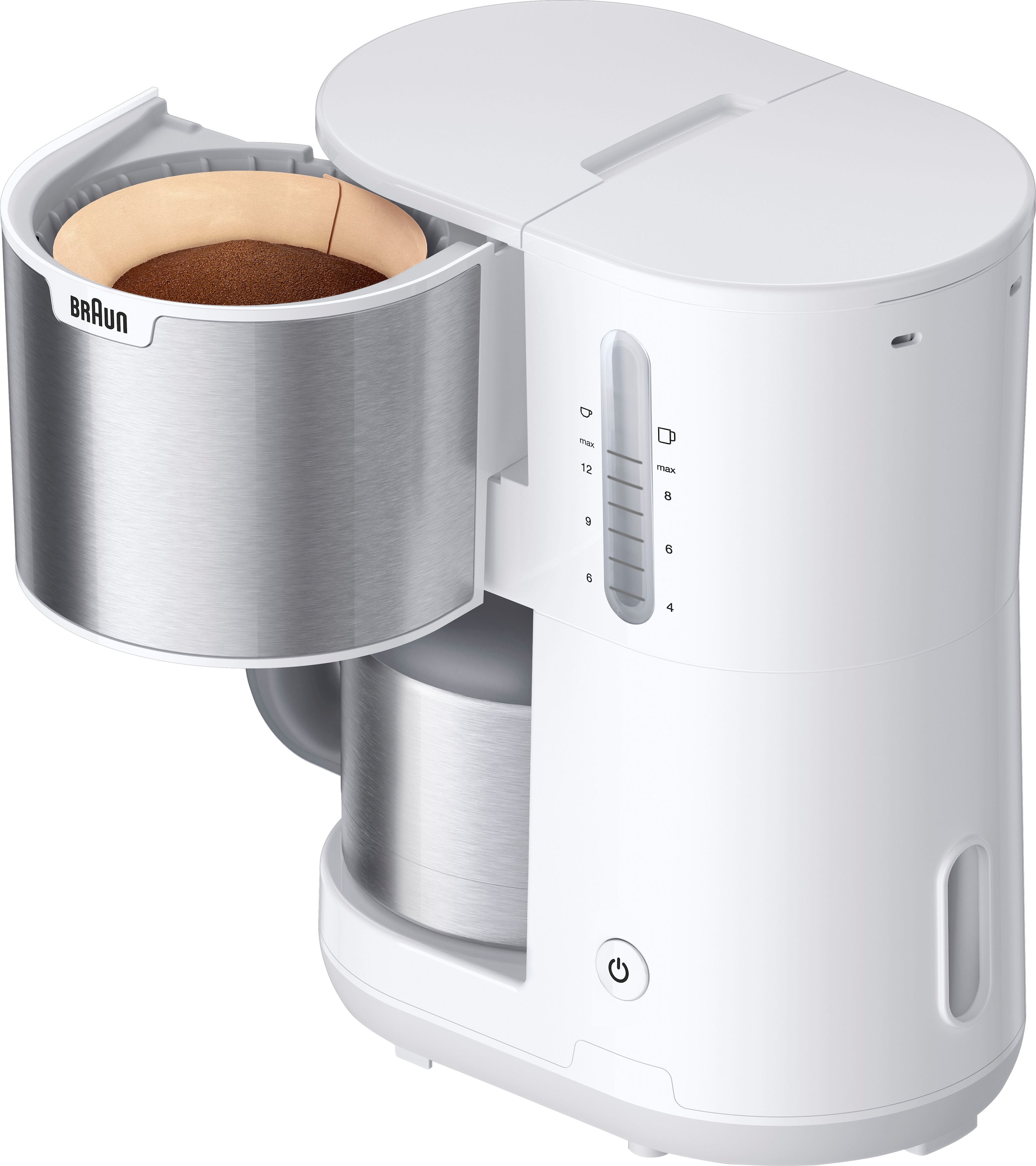 Braun Filterkaffeemaschine »PurShine KF1505 WH Garantie mit Jahren 1,2 Thermokanne«, Kaffeekanne, mit Papierfilter XXL l 3