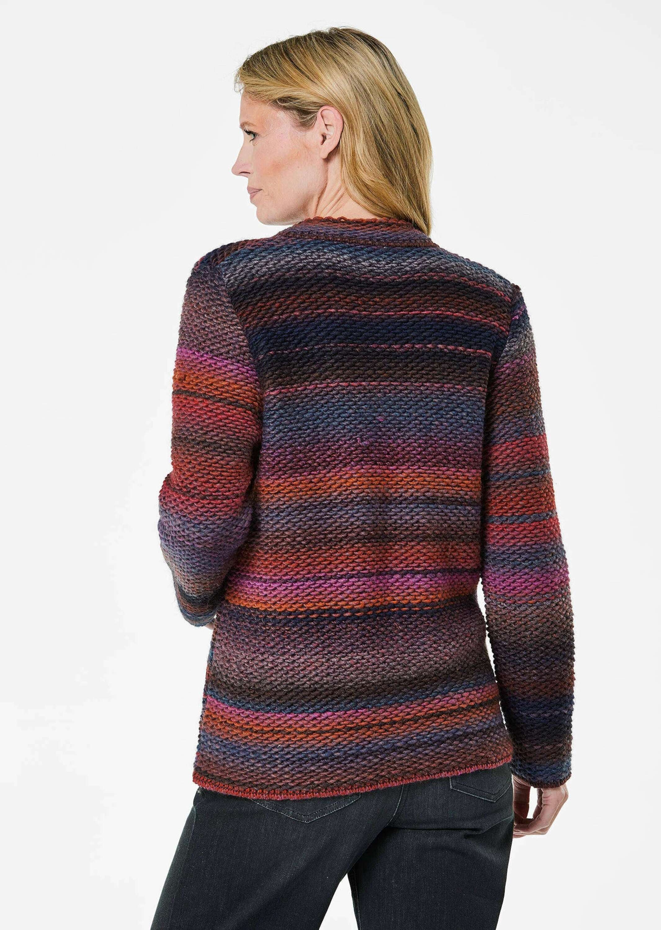 GOLDNER Strickjacke »Strickjacke mit Multicolor Ringeloptik«