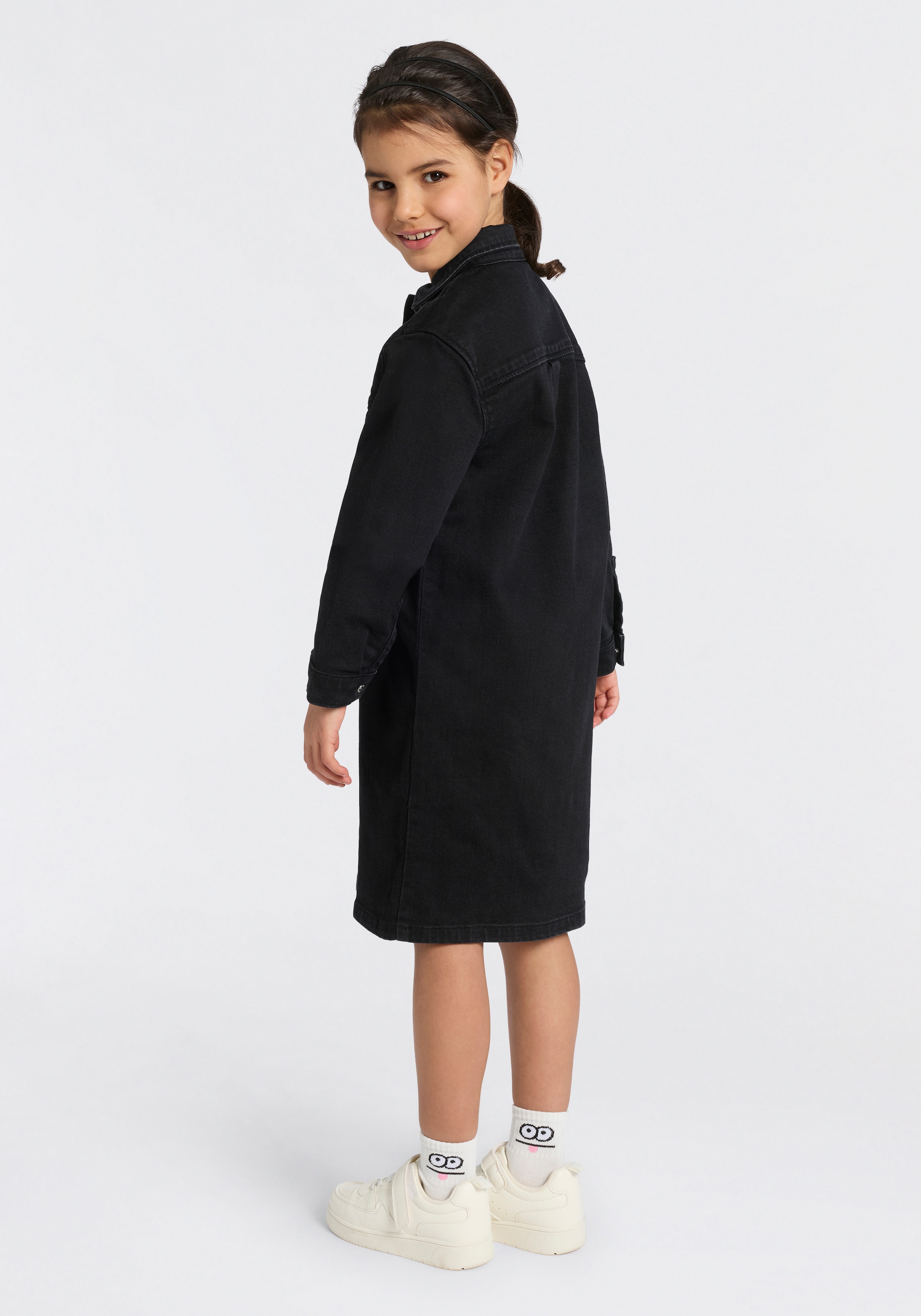 Calvin Klein Jeans Jeanskleid Brusttasche Regular fit, für Kinder bis 16 Jahre