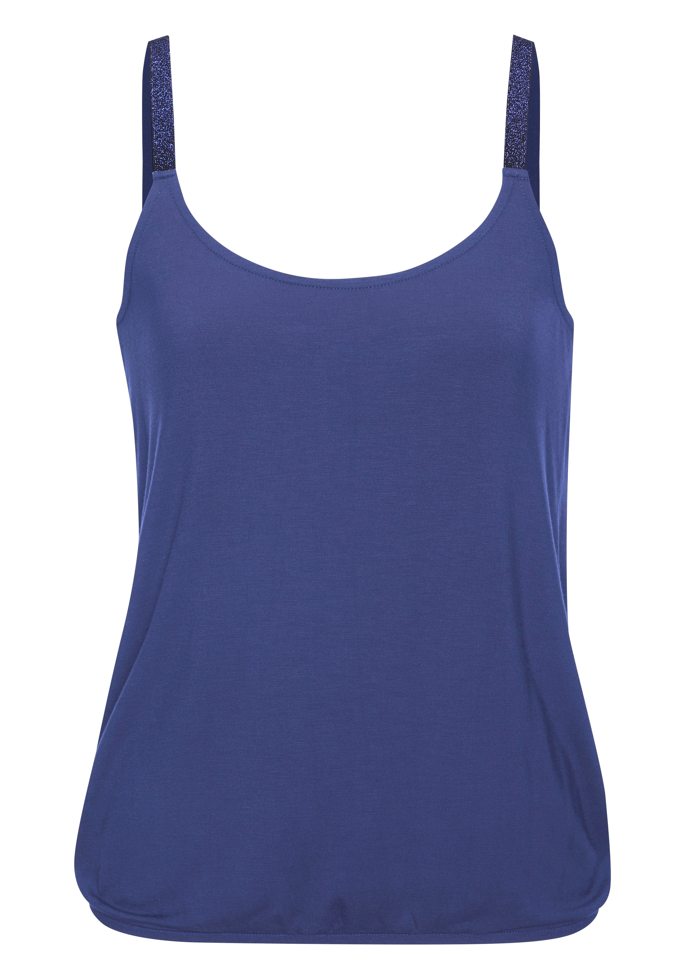 Vivance Trägertop »mit elastischen Glitzerträgern« 2er-Pack,  aus weichem Viskose-Stretch